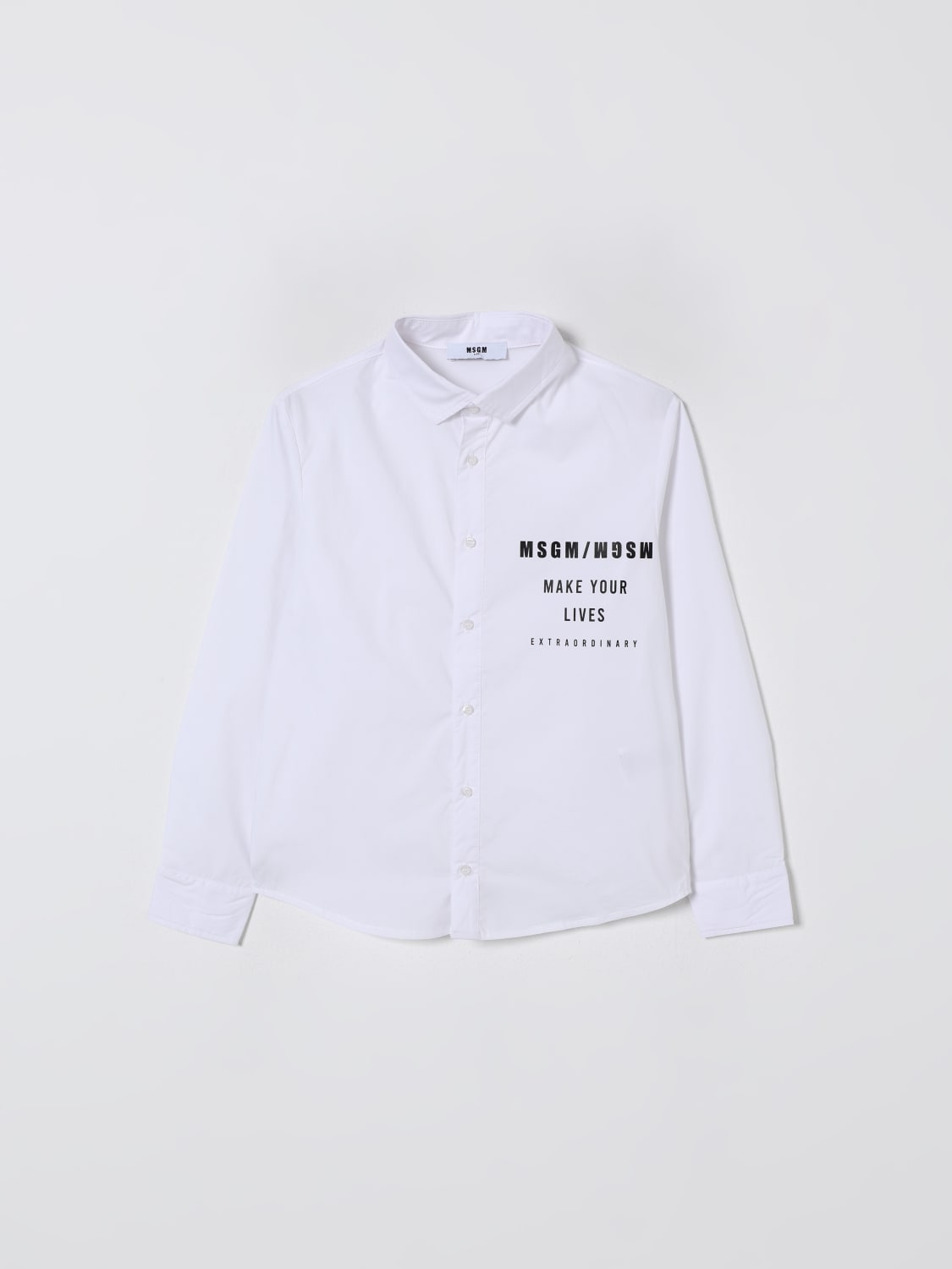 MSGM KIDS SHIRT: Shirt kids MSGM Kids, White - Img 1