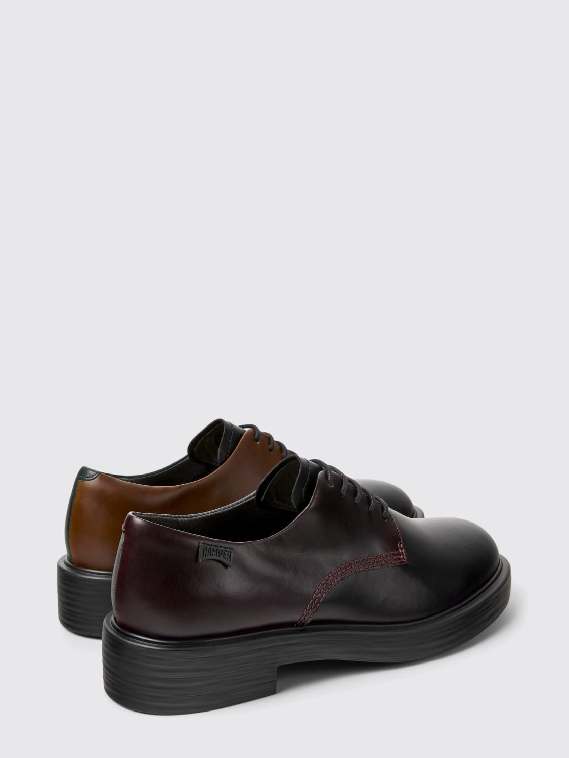 CAMPER STRINGATE: Derby Twins Camper in pelle , Fantasia - Img 3