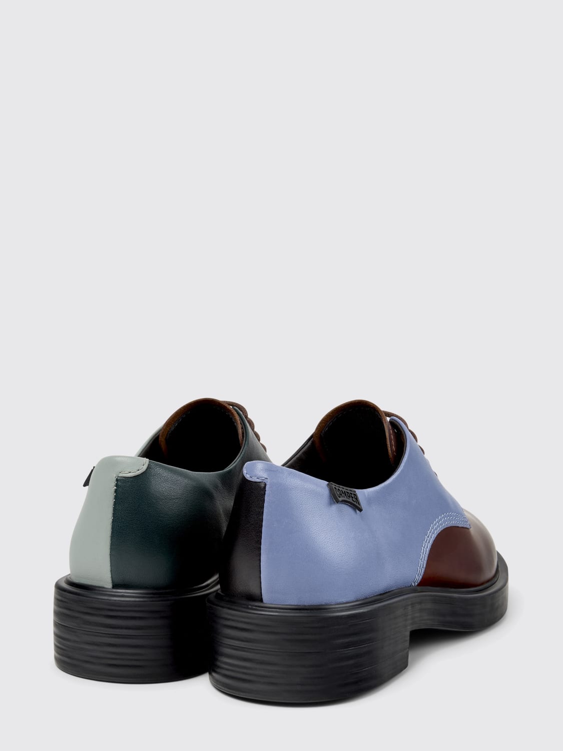 CAMPER STRINGATE: Derby Twins Camper in pelle , Fantasia - Img 3