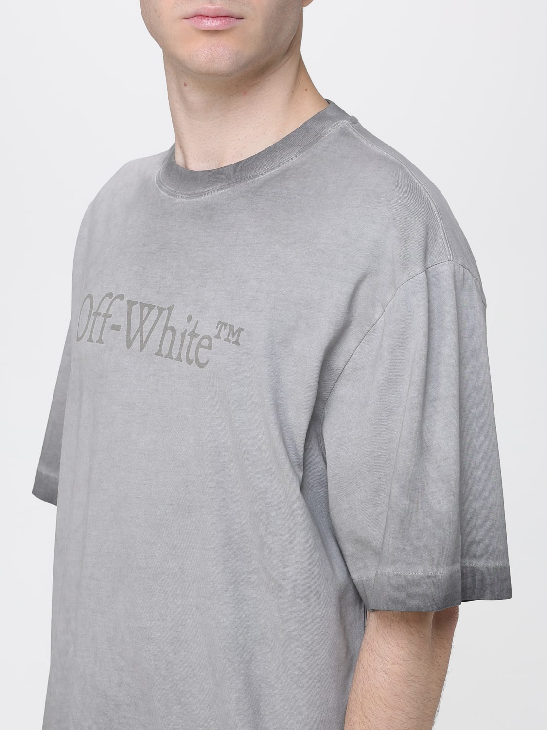 OFF-WHITE ФУТБОЛКА: Футболка Мужское Off-white, Серый - Img 3