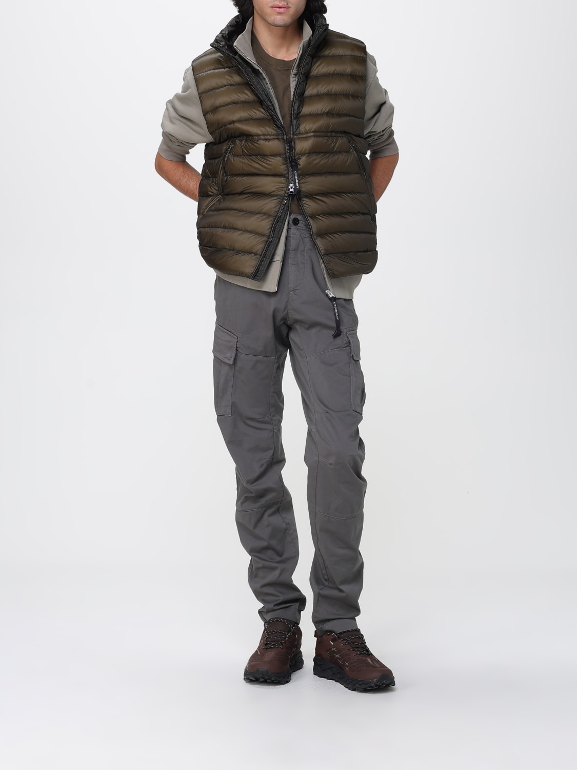 C.P. COMPANY FELPA: Felpa in cotone con logo C.P. Company, Mastice - Img 2