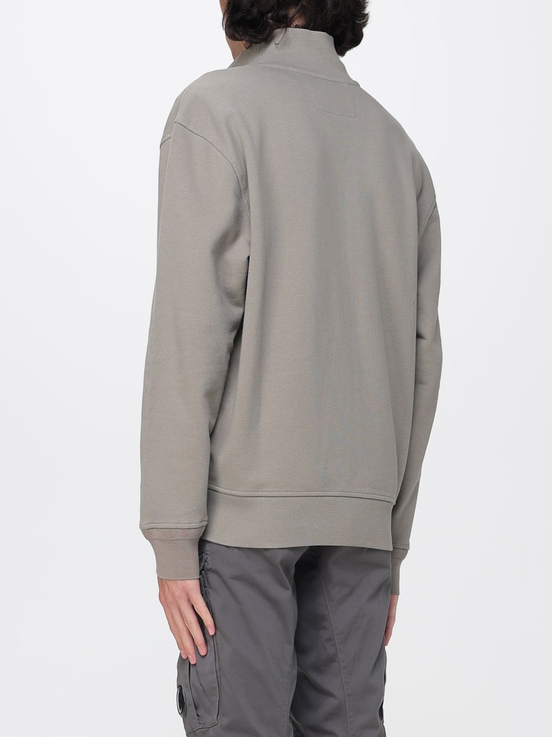 C.P. COMPANY FELPA: Felpa in cotone con logo C.P. Company, Mastice - Img 3