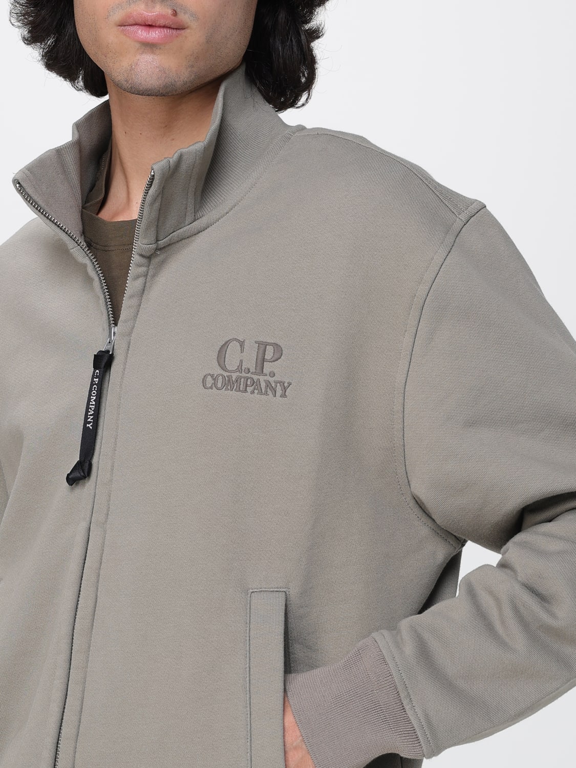 C.P. COMPANY FELPA: Felpa in cotone con logo C.P. Company, Mastice - Img 5