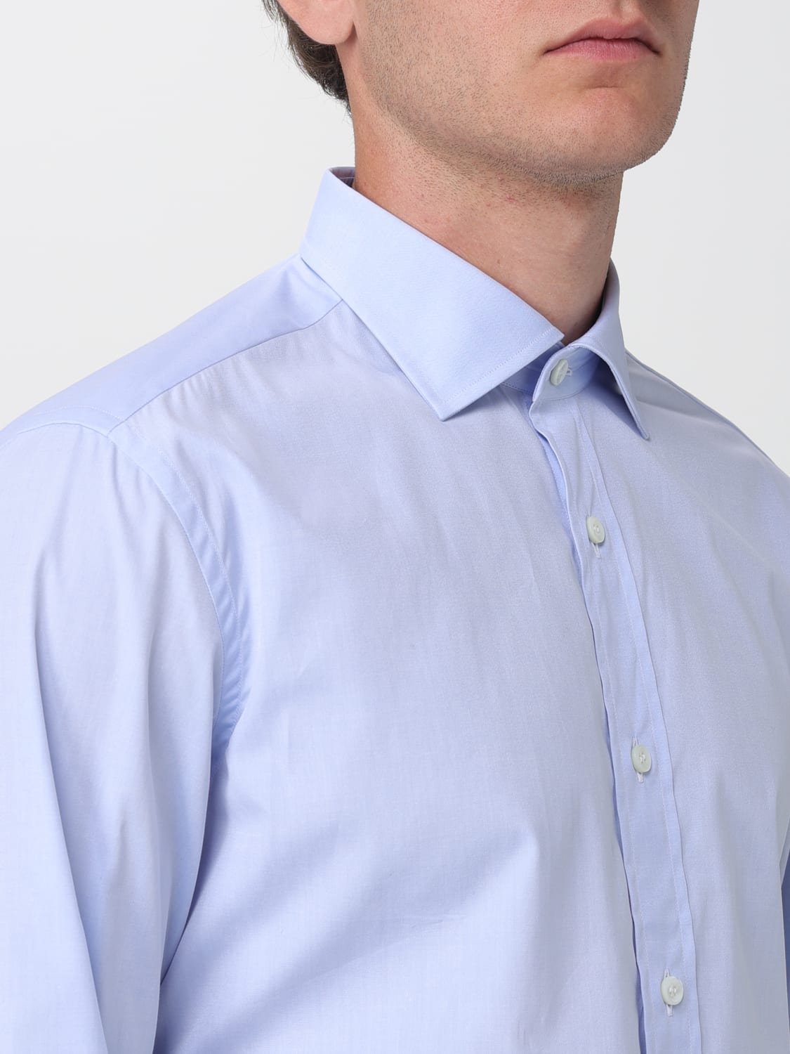 BRIONI 衬衫: 衬衫 男士 Brioni, 蓝色 - Img 5