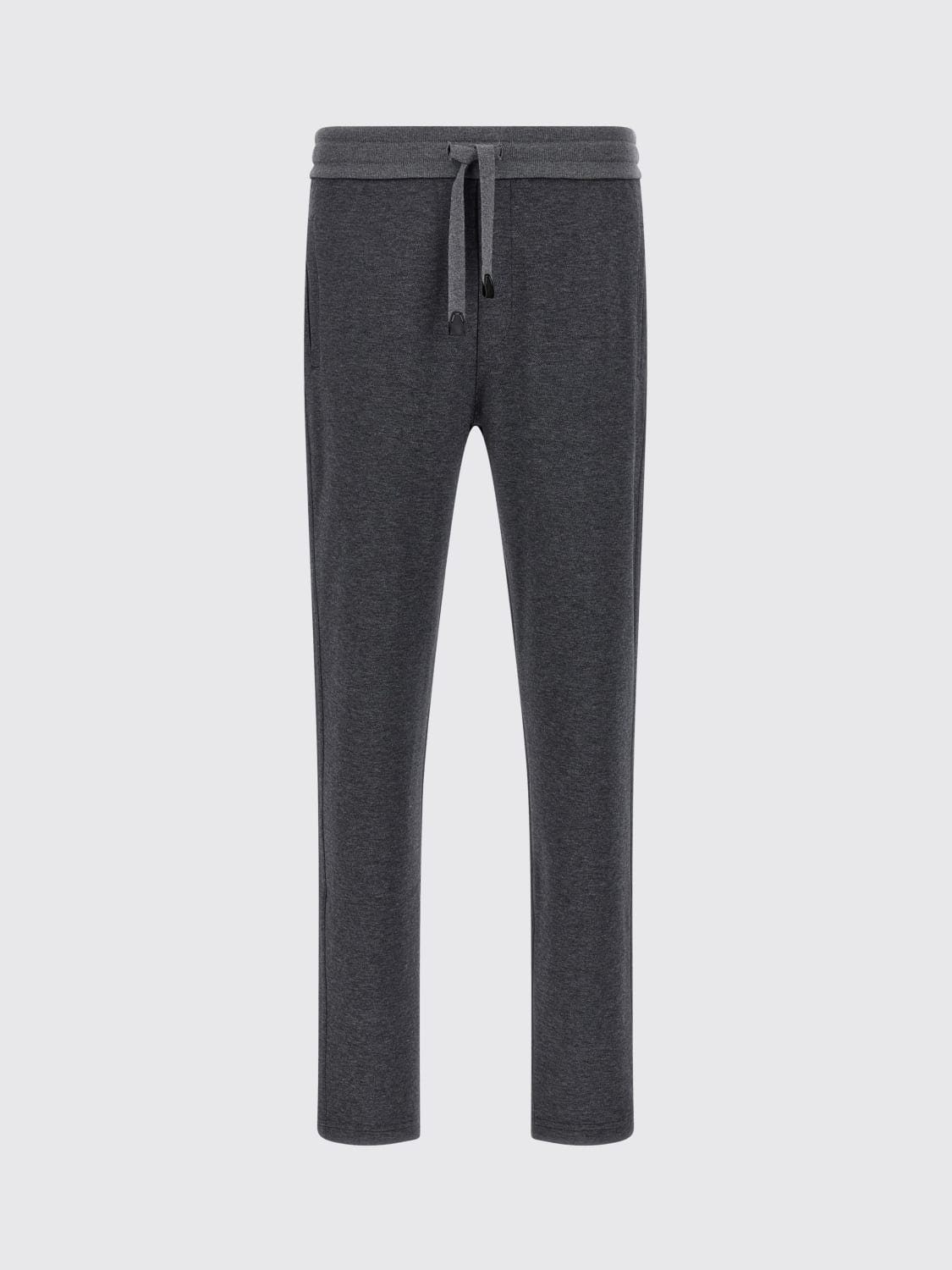 BRIONI PANTALONI: Pantalone di cotone con coulisse Brioni, Grigio - Img 1