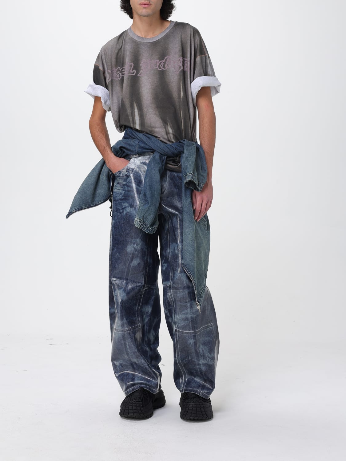 DIESEL JEANS: Jeans hombre Diesel, Azul Oscuro - Img 2