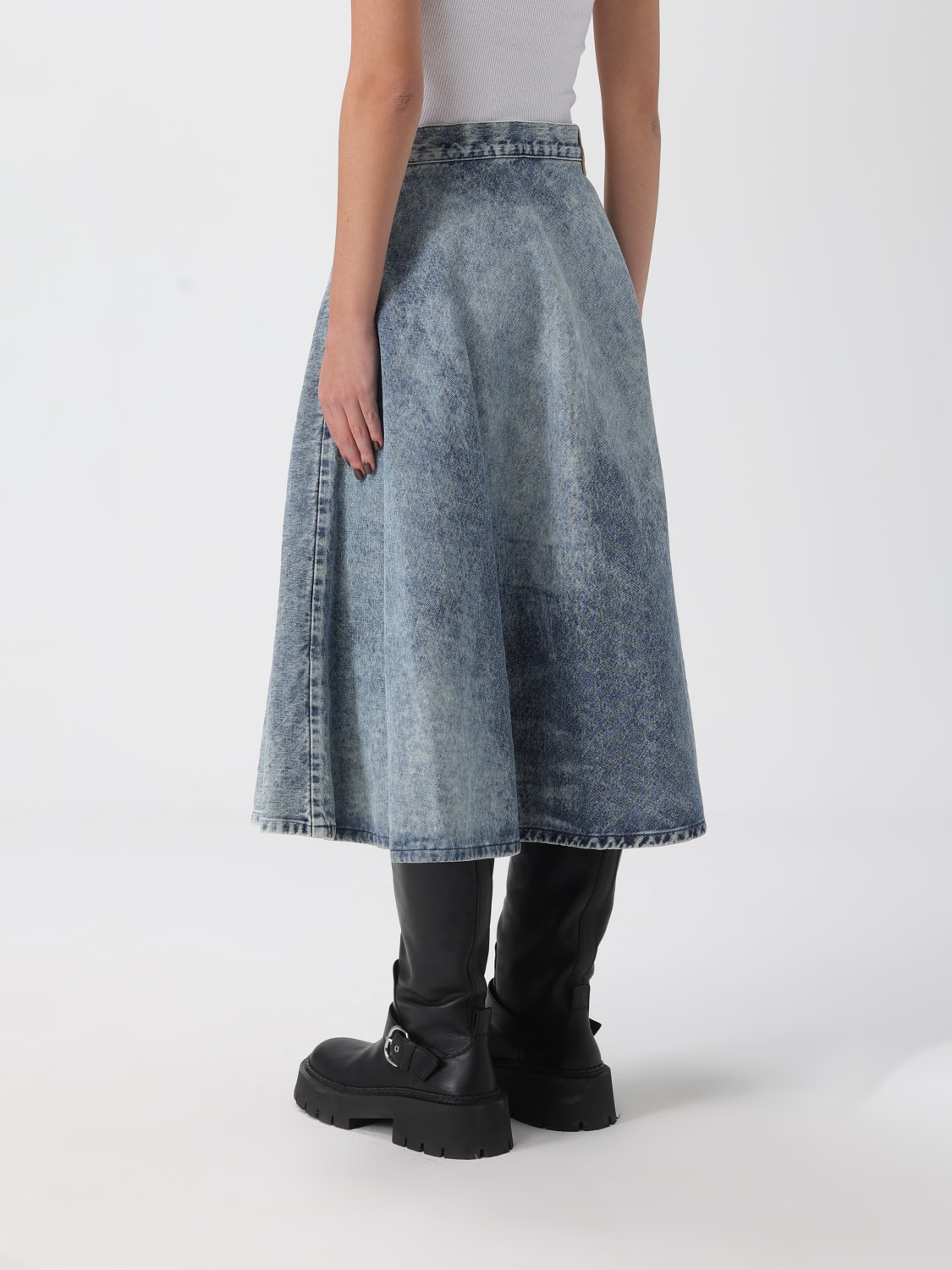 DIESEL SKIRT: Skirt woman Diesel, Blue - Img 3