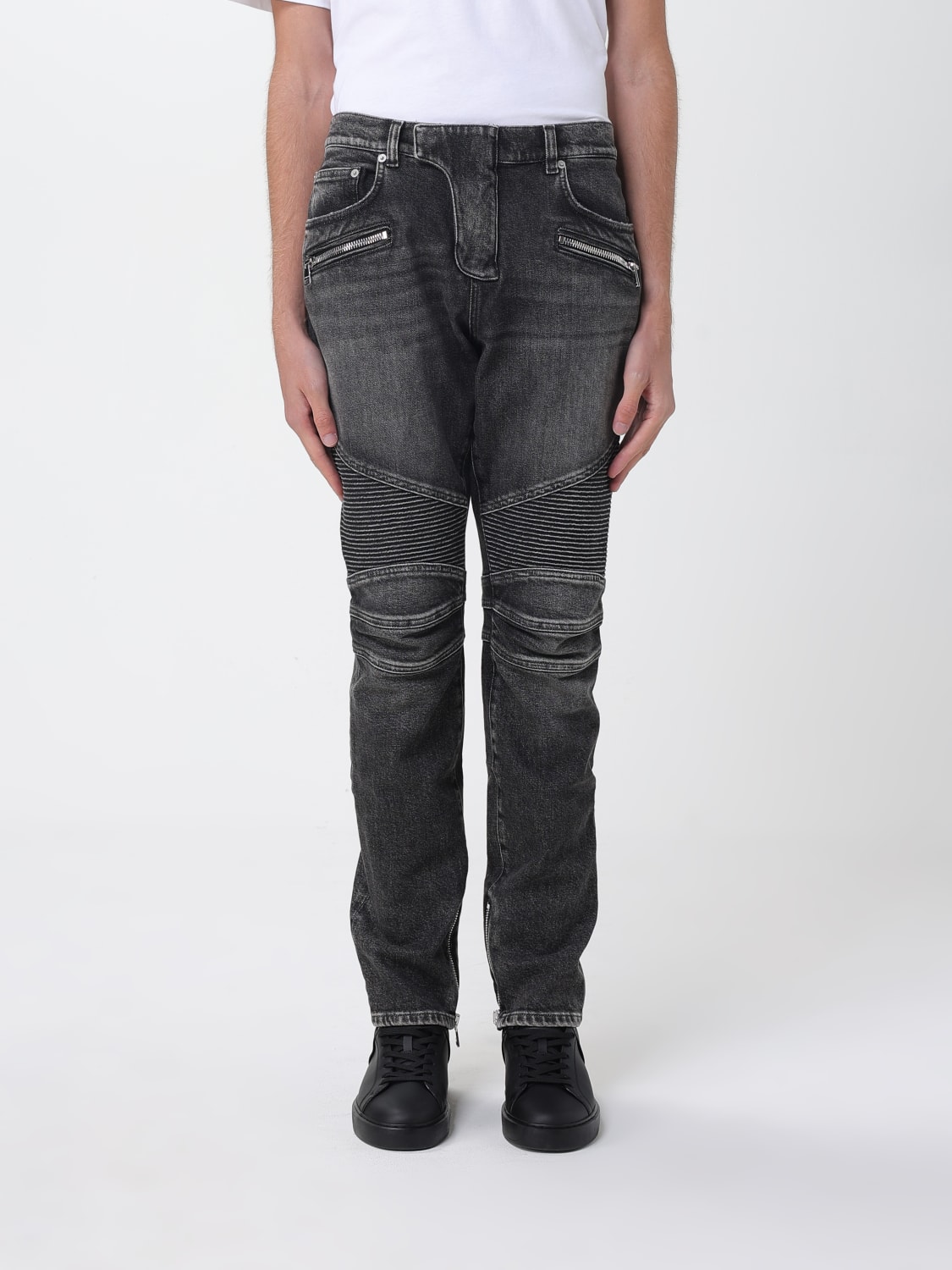 BALMAIN JEANS: Jeans men Balmain, Grey - Img 1