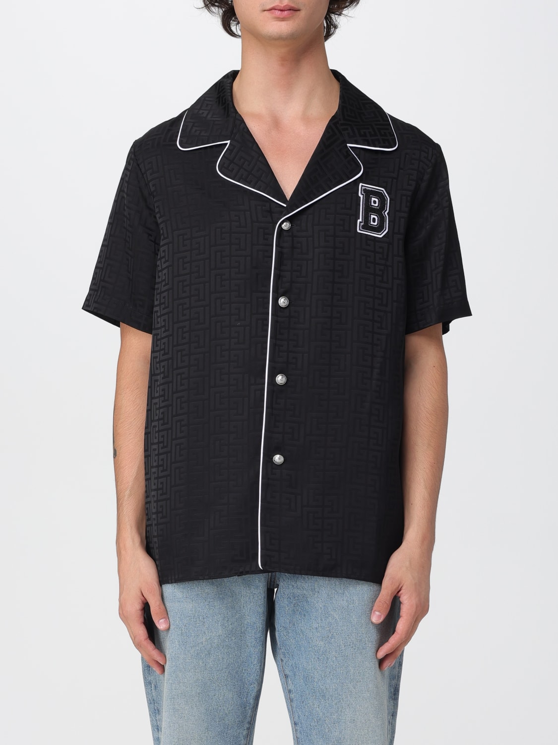 BALMAIN HEMD: Hemd herren Balmain, Schwarz - Img 1