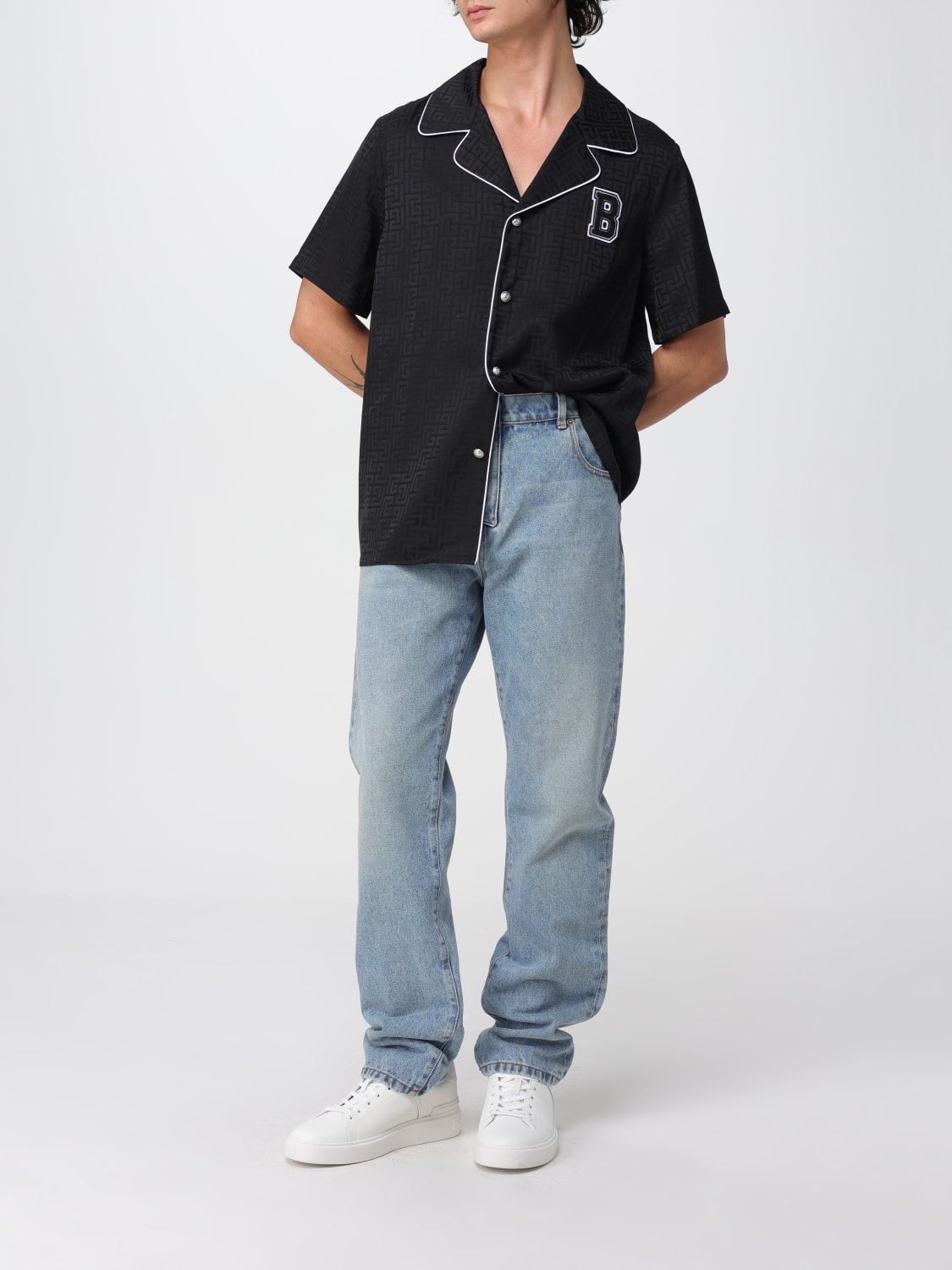 BALMAIN HEMD: Hemd herren Balmain, Schwarz - Img 2