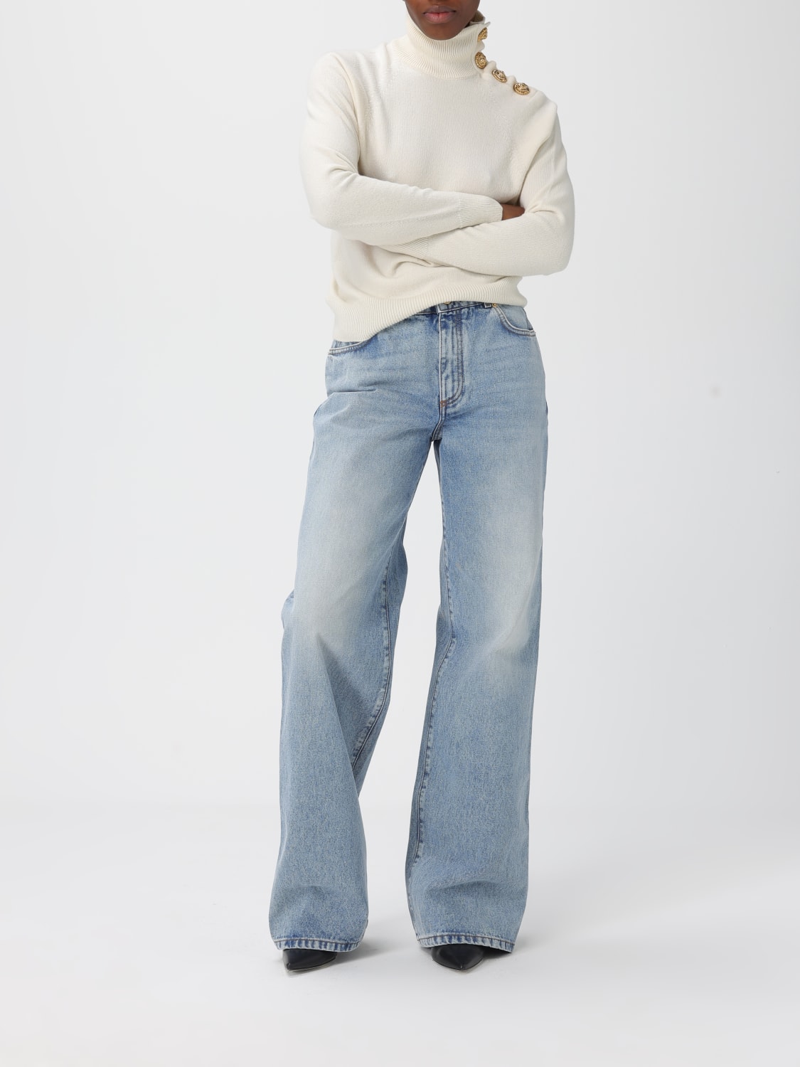 BALMAIN JERSEY: Cárdigan mujer Balmain, Blanco - Img 2