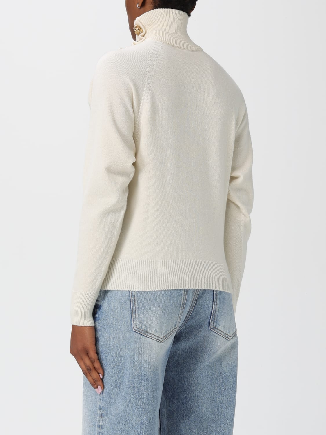 BALMAIN JERSEY: Cárdigan mujer Balmain, Blanco - Img 3