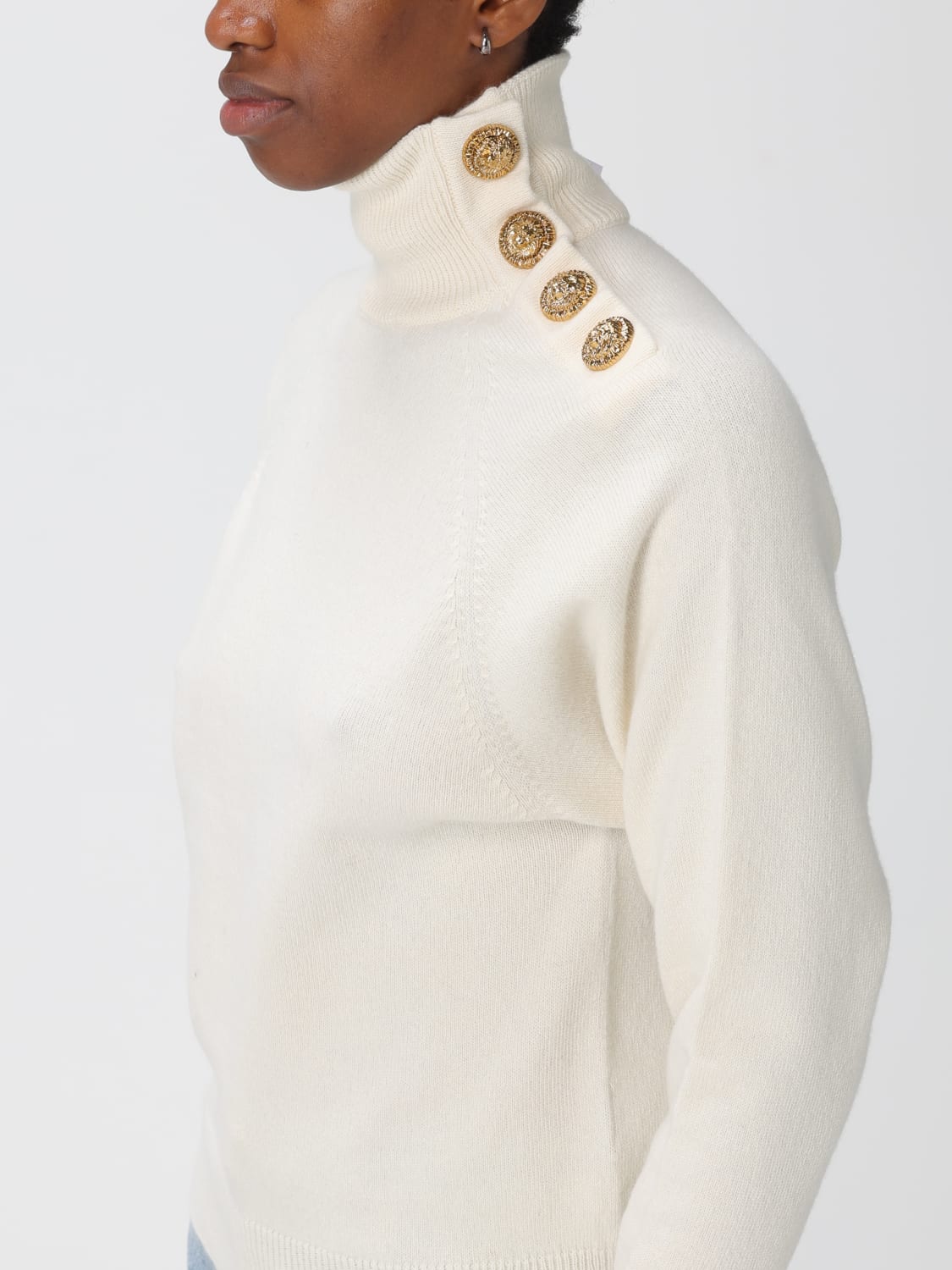 BALMAIN JERSEY: Cárdigan mujer Balmain, Blanco - Img 5