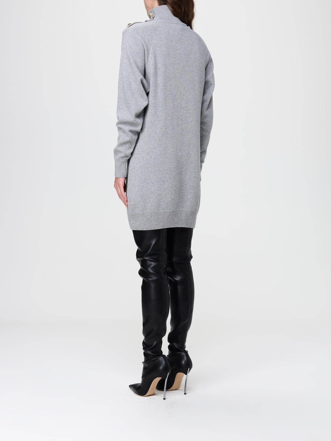 BALMAIN DRESS: Dress woman Balmain, Grey - Img 3