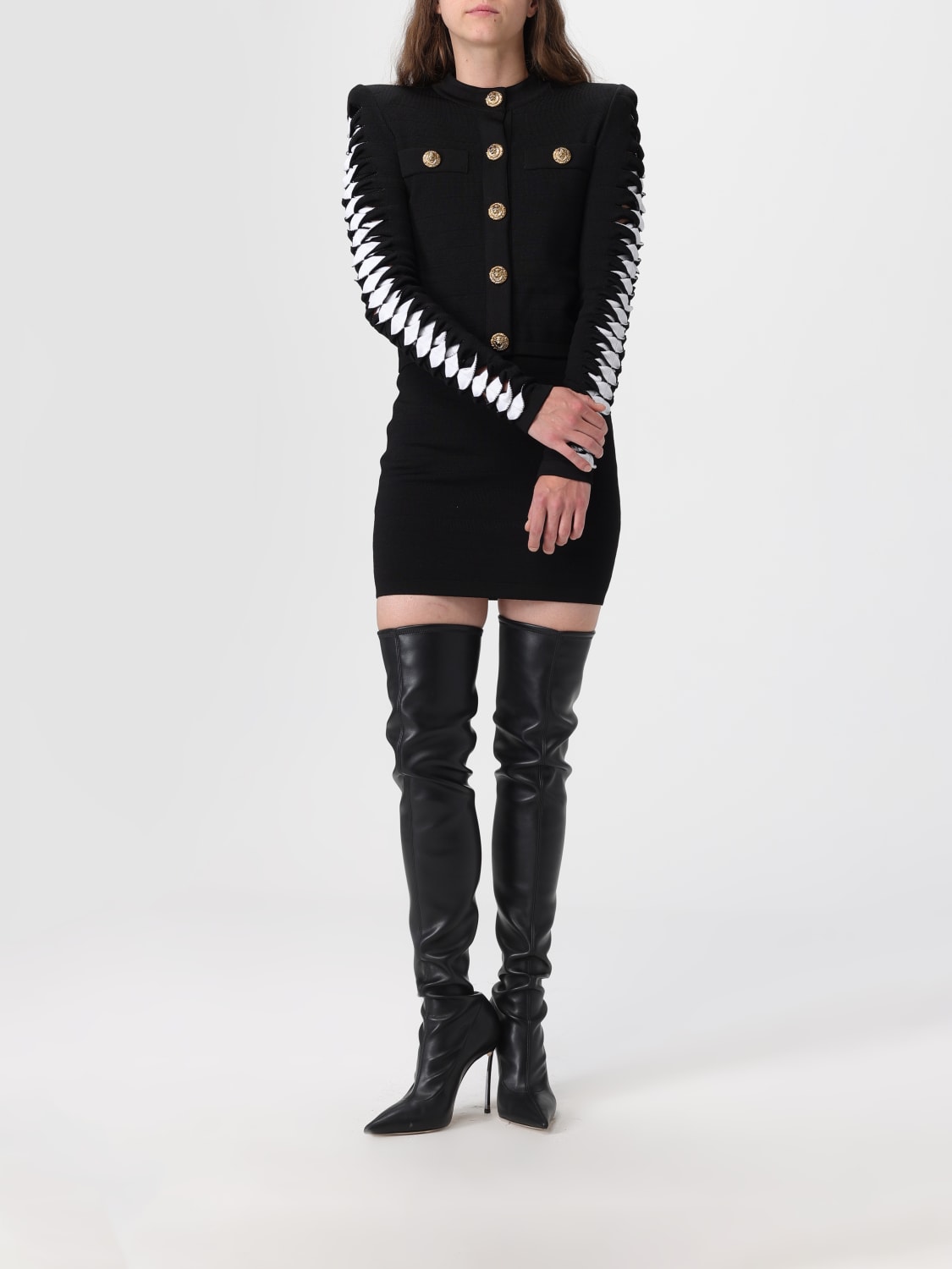 BALMAIN VESTIDO: Vestido mujer Balmain, Negro - Img 2