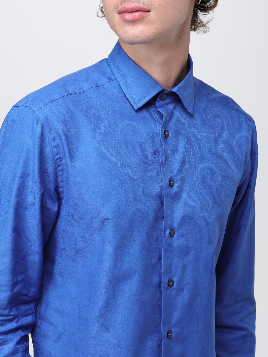 ETRO SHIRT: Shirt men Etro, Blue - Img 5