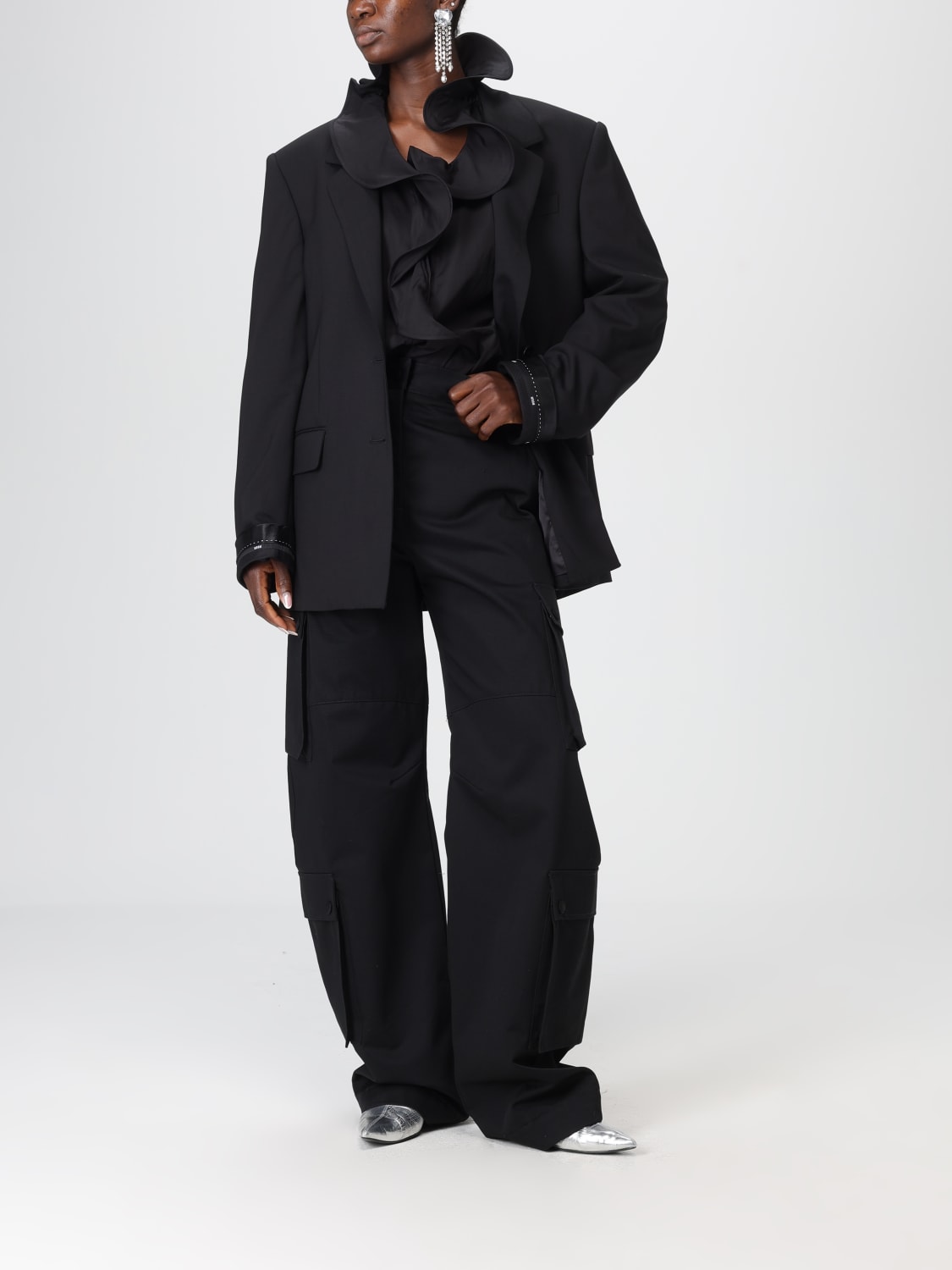 MSGM JACKET: Blazer woman MSGM, Black - Img 2