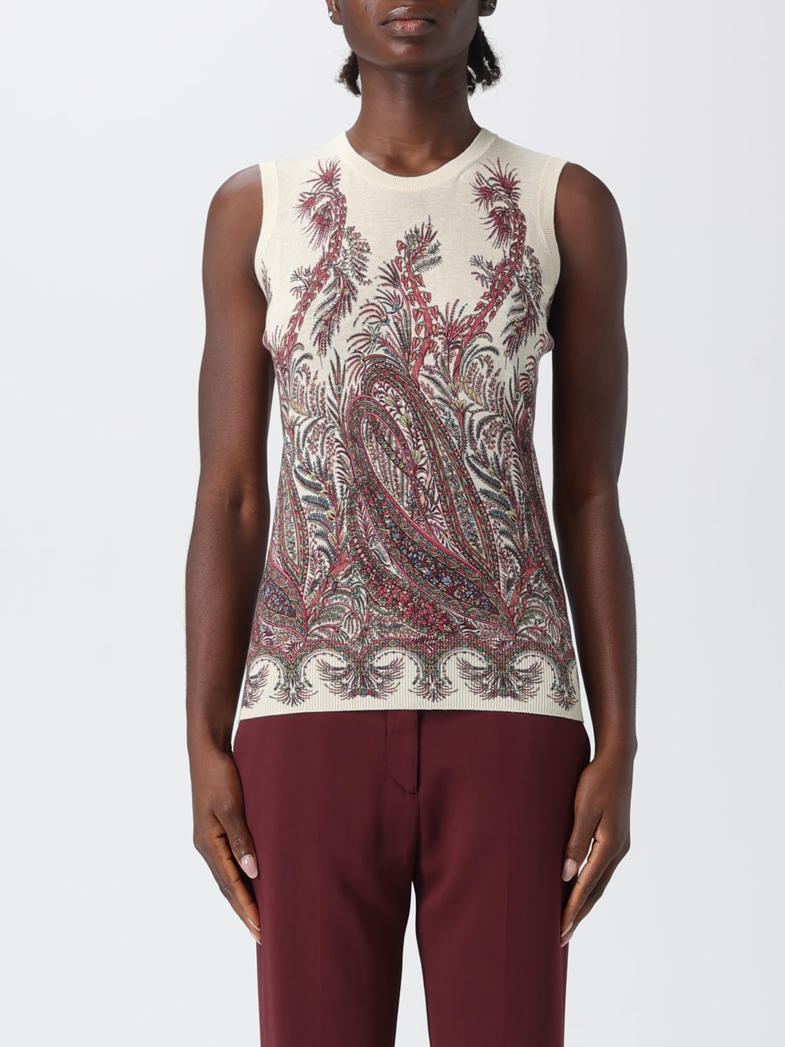 ETRO MAGLIA: Maglia paisley Etro in misto seta e cashmere, Fantasia - Img 1