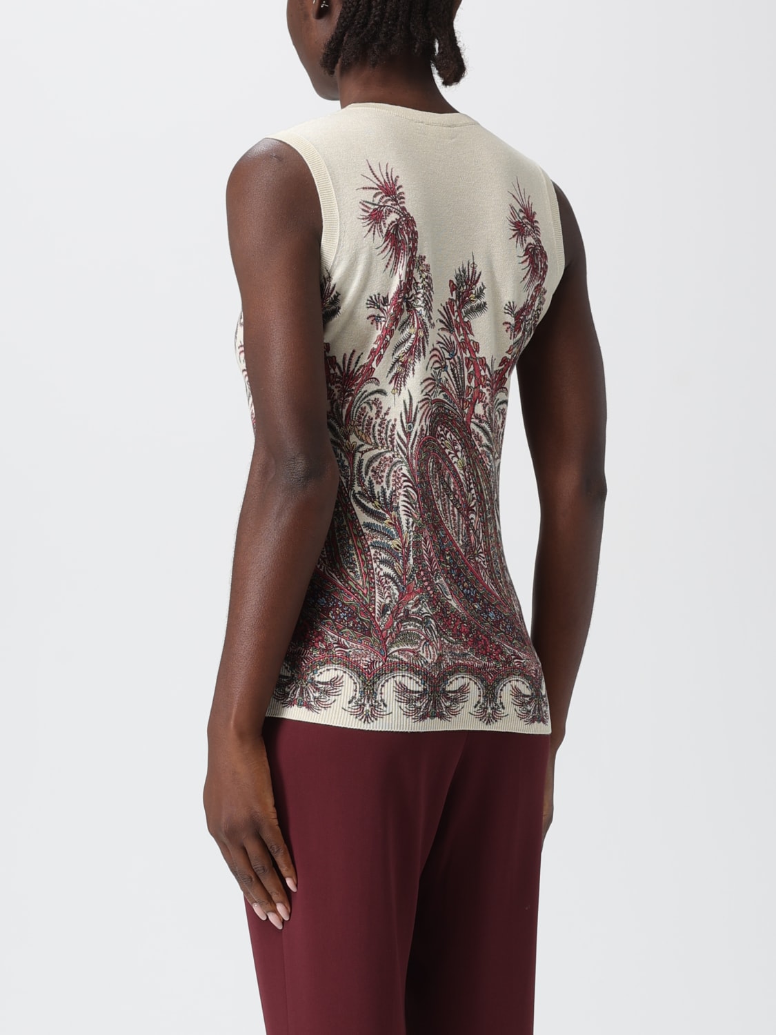 ETRO MAGLIA: Maglia paisley Etro in misto seta e cashmere, Fantasia - Img 3