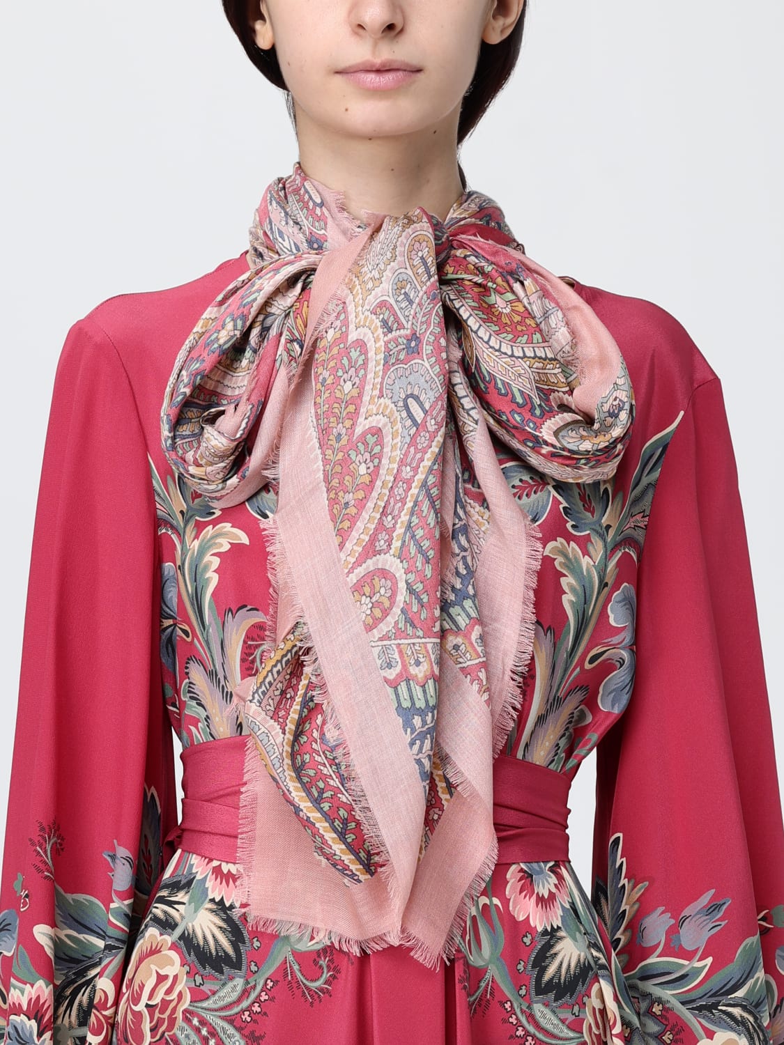 ETRO BUFANDA: Bufanda mujer Etro, Rosa - Img 2