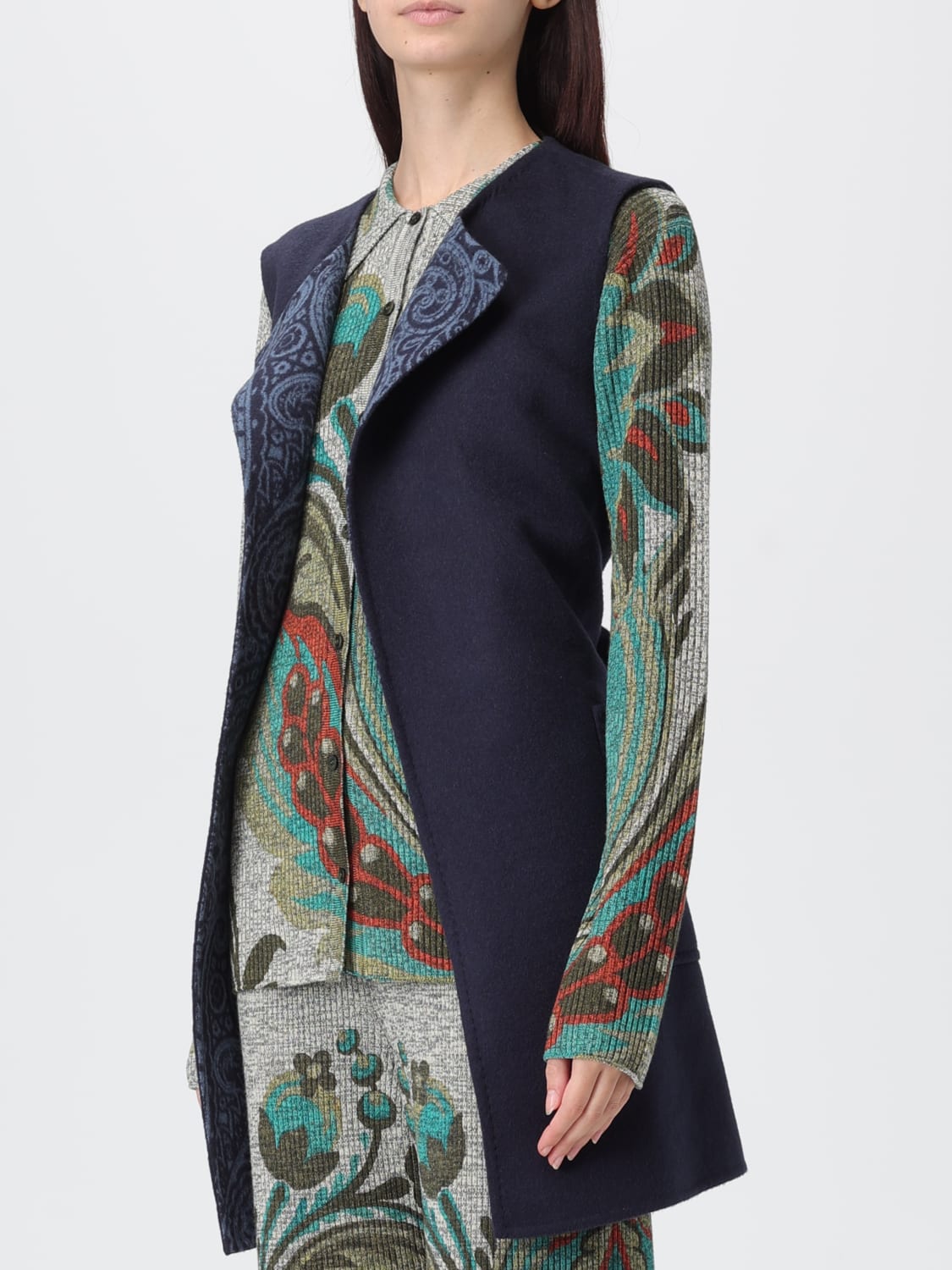 ETRO GILET: Robes femme Etro, Bleu - Img 4