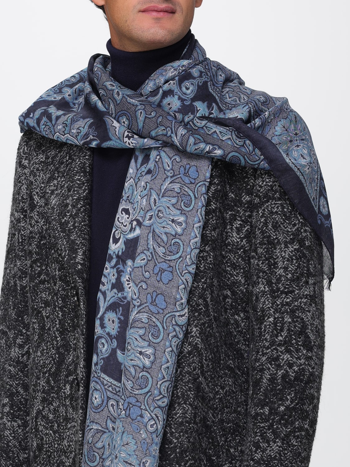 ETRO SCHAL: Schal herren Etro, Blau - Img 4