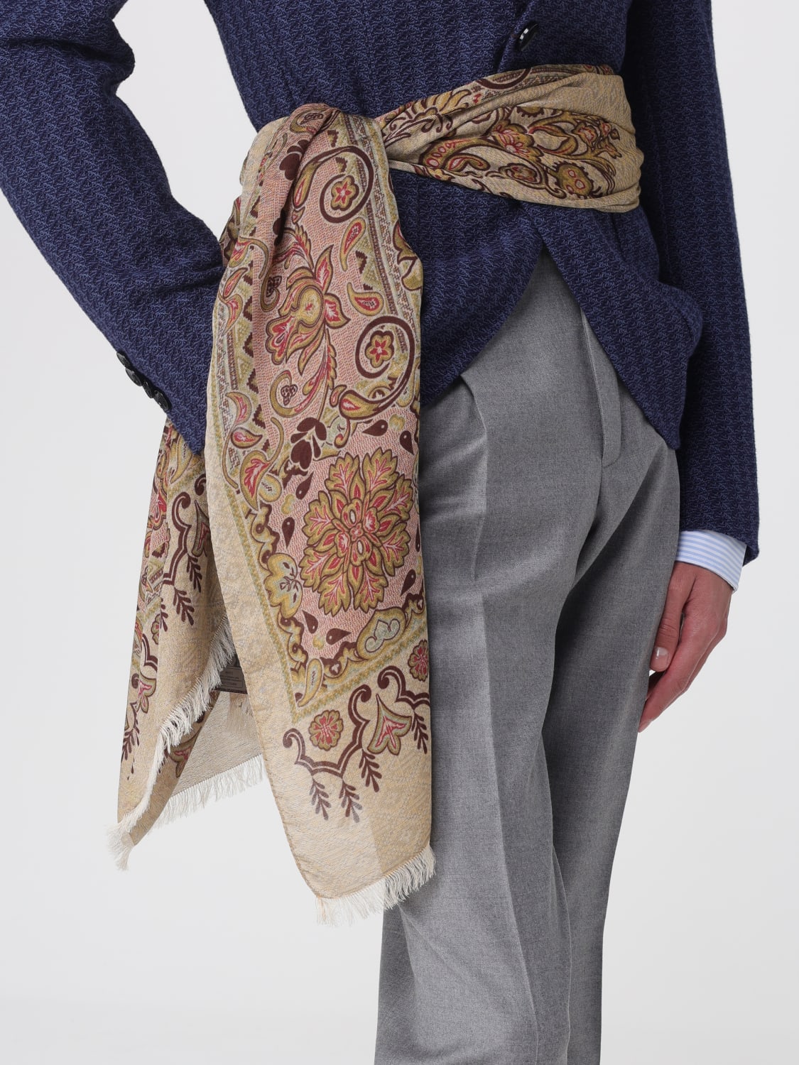 ETRO SCHAL: Schal herren Etro, Beige - Img 4