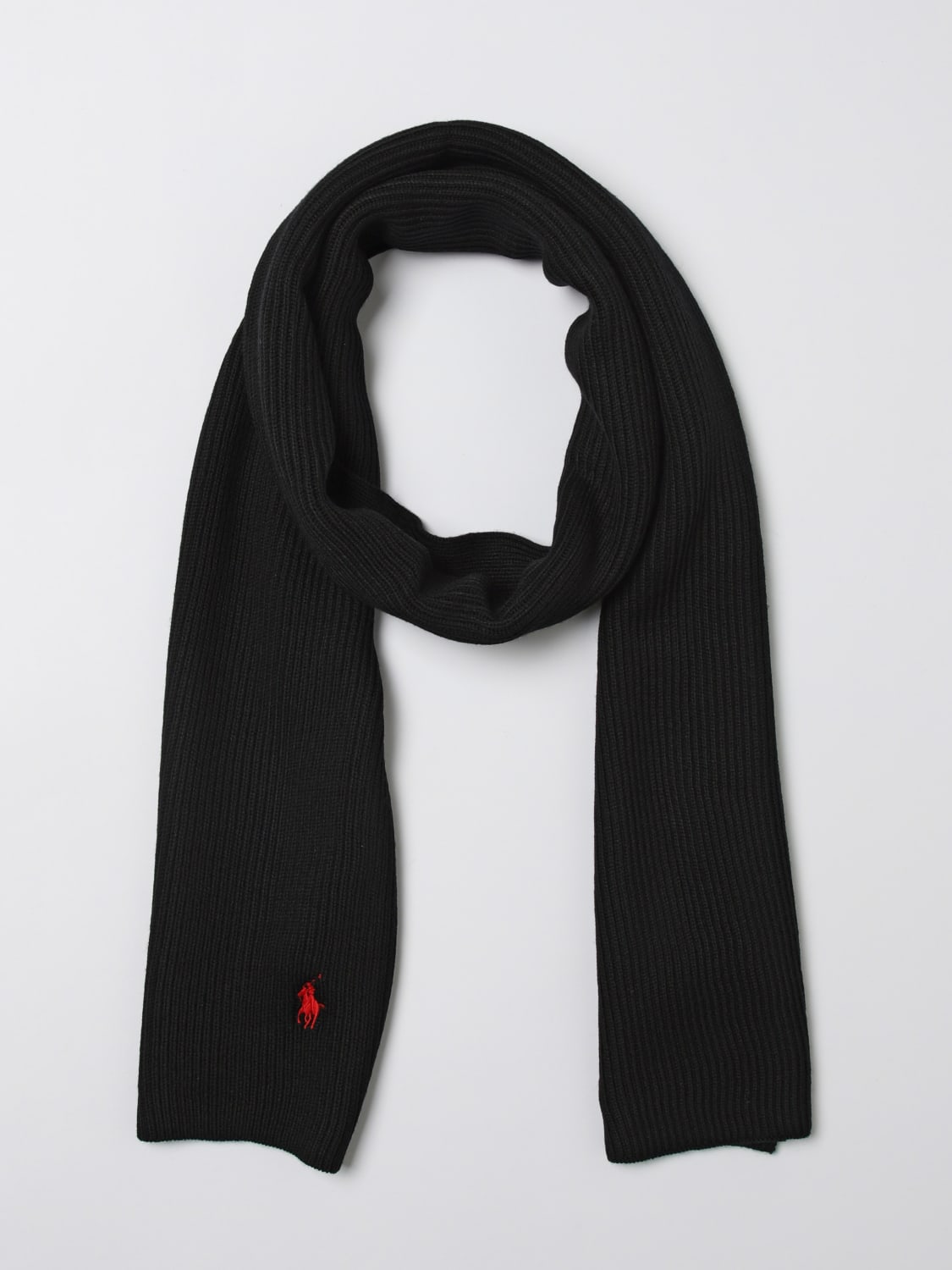 POLO RALPH LAUREN SCARF: Scarf men Polo Ralph Lauren, Black 1 - Img 2