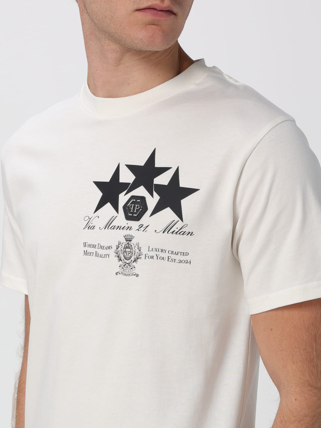 PHILIPP PLEIN T-SHIRT: T-shirt men Philipp Plein, White - Img 4