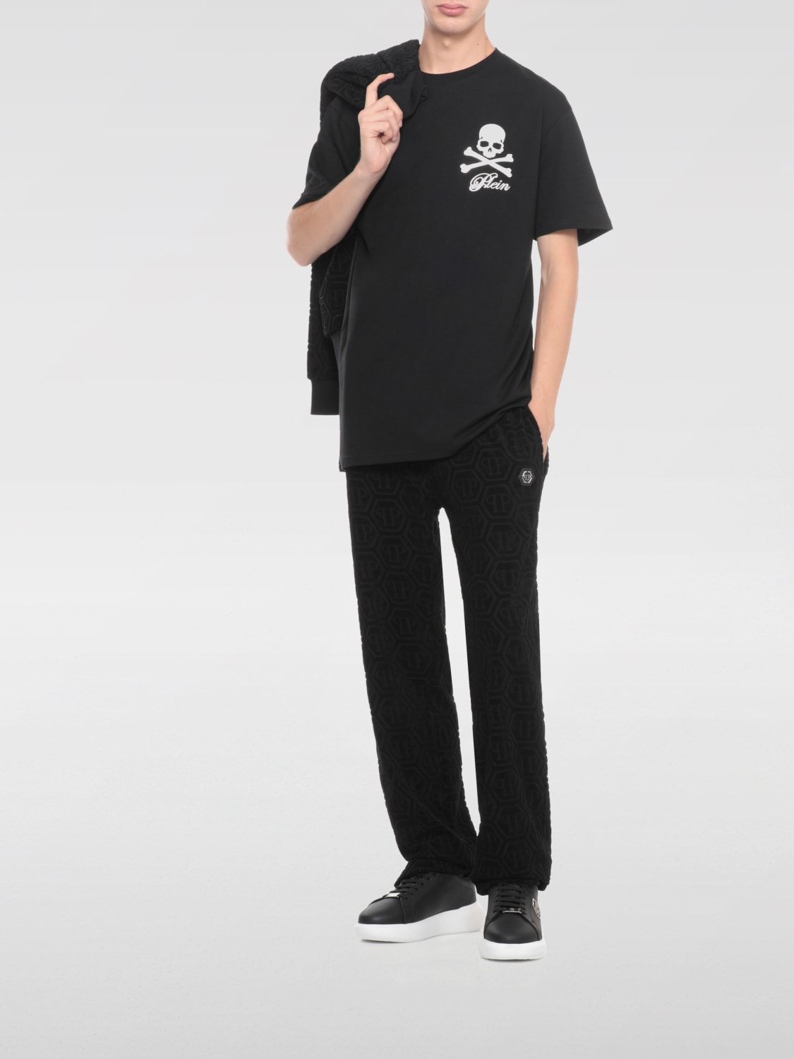 PHILIPP PLEIN T-SHIRT: T-shirt herren Philipp Plein, Schwarz - Img 2