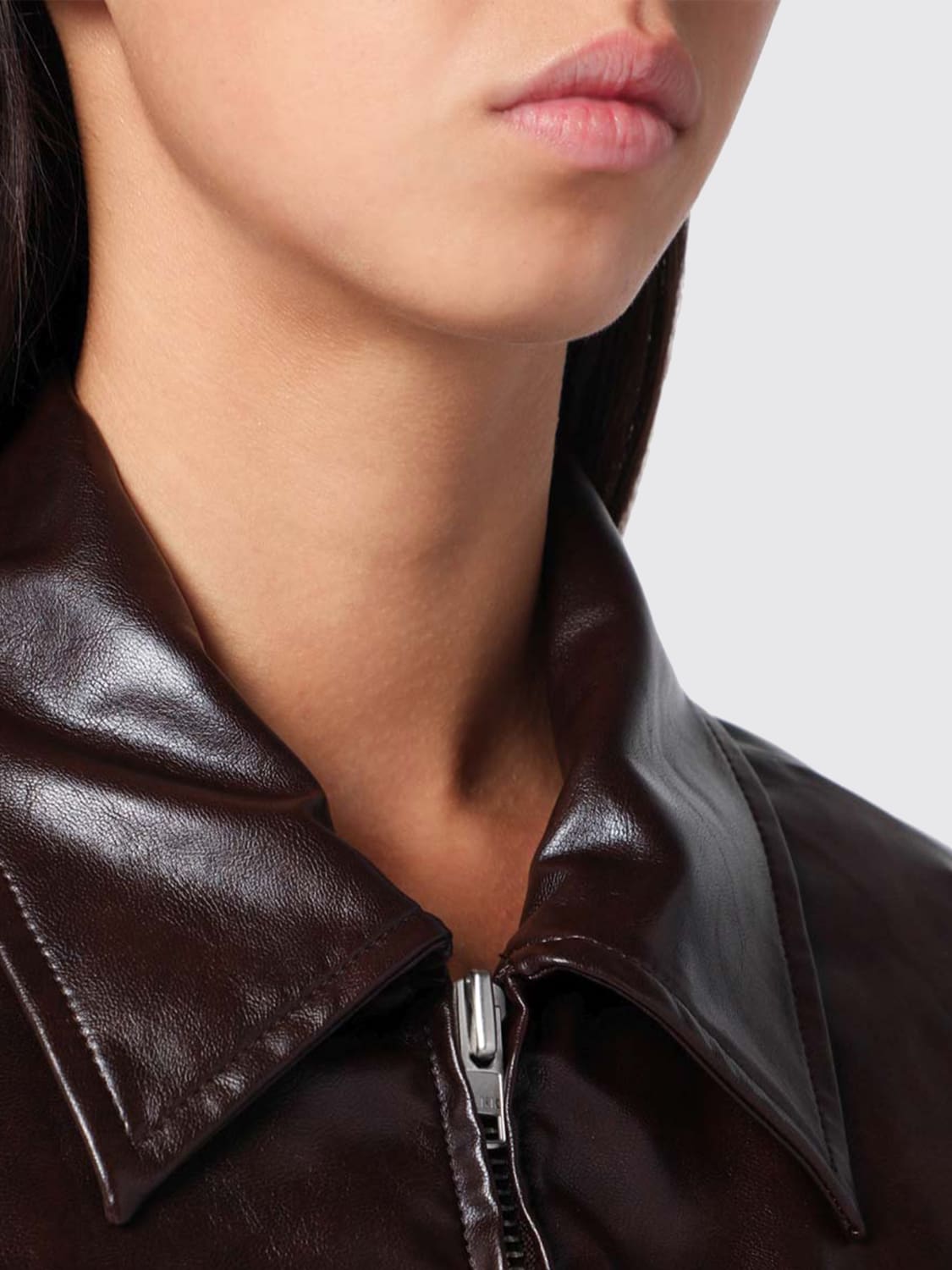 MM6 MAISON MARGIELA GIACCA: Giacca di pelle sintetica Mm6 Maison Margiela, Marrone - Img 4