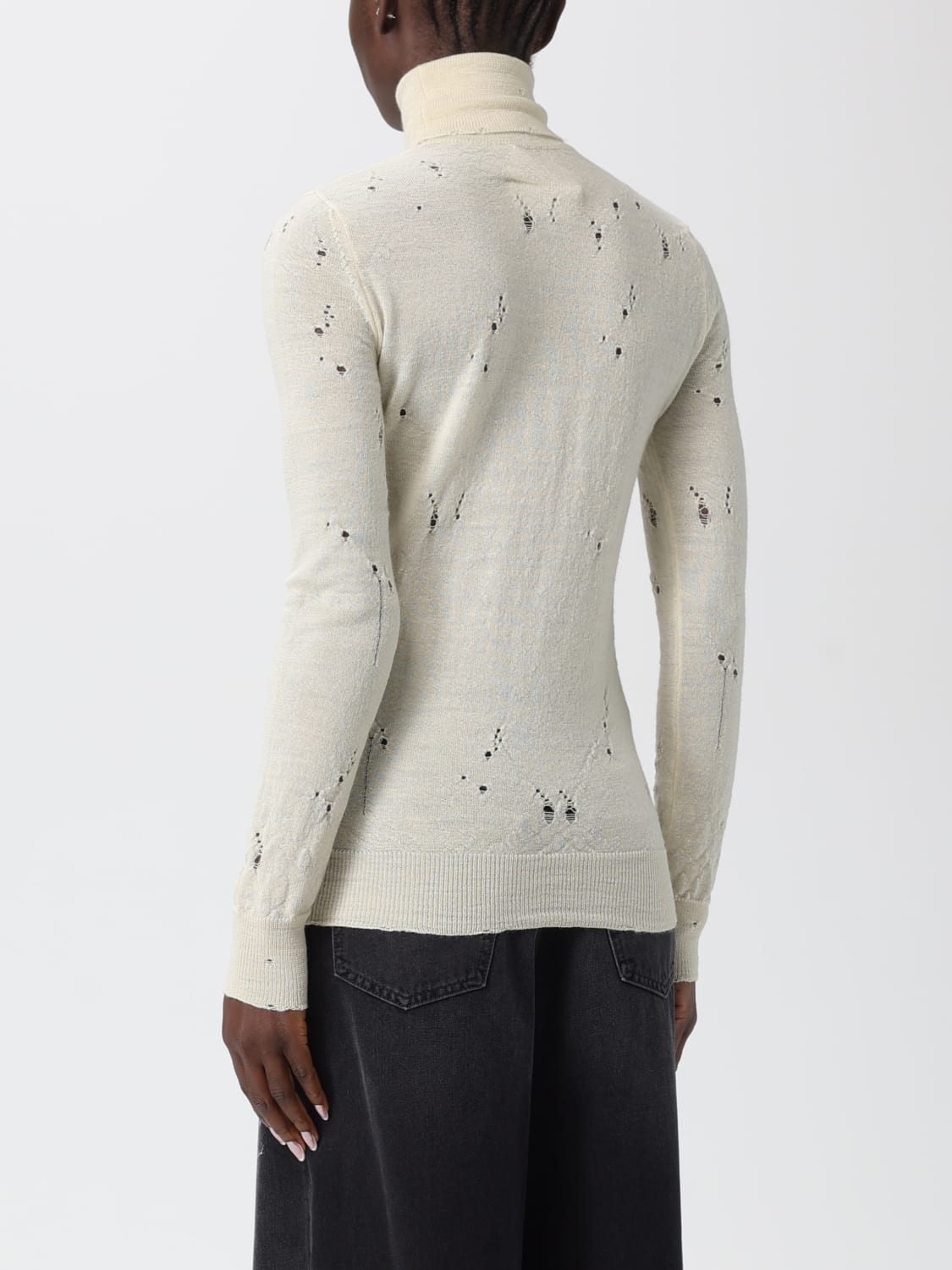 MM6 MAISON MARGIELA SWEATER: Sweater woman Mm6 Maison Margiela, Beige - Img 3
