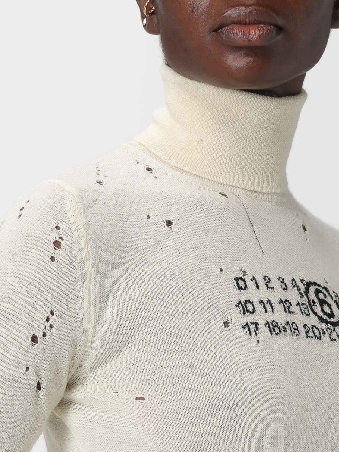 MM6 MAISON MARGIELA SWEATER: Sweater woman Mm6 Maison Margiela, Beige - Img 5