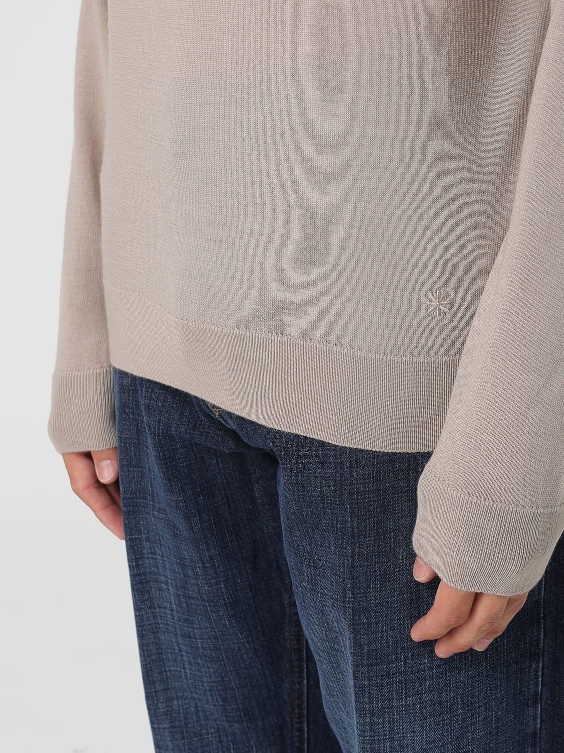 MANUEL RITZ SWEATER: Sweater men Manuel Ritz, Dove Grey - Img 3