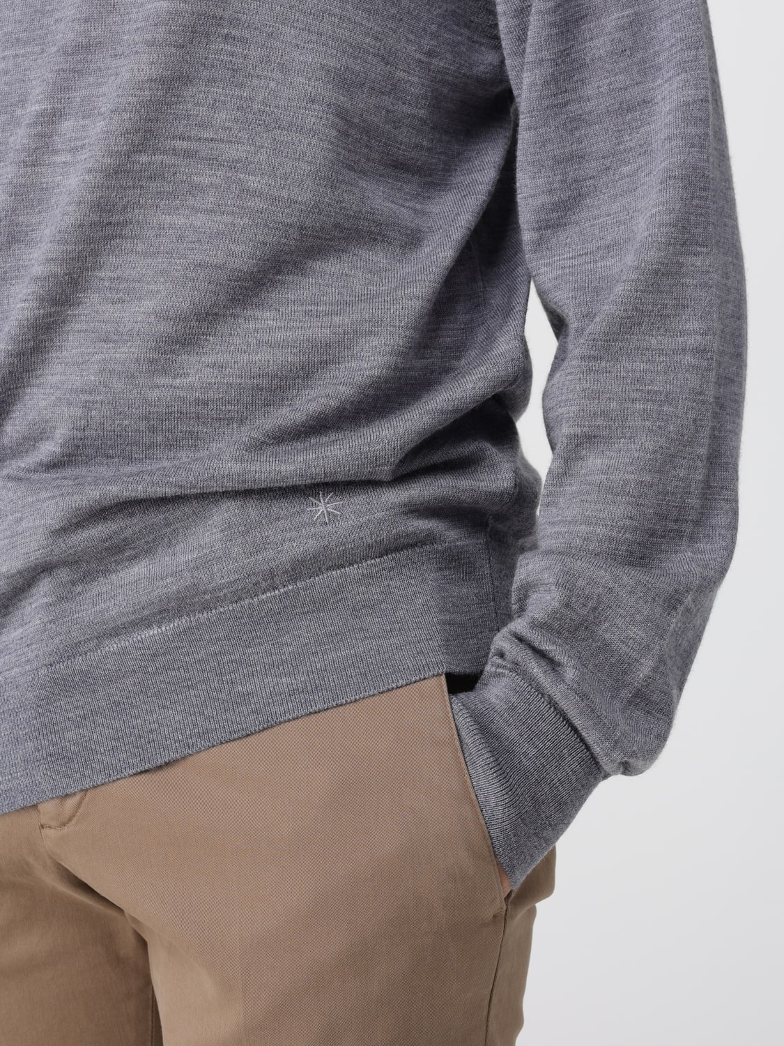 MANUEL RITZ SWEATER: Sweater men Manuel Ritz, Grey - Img 3