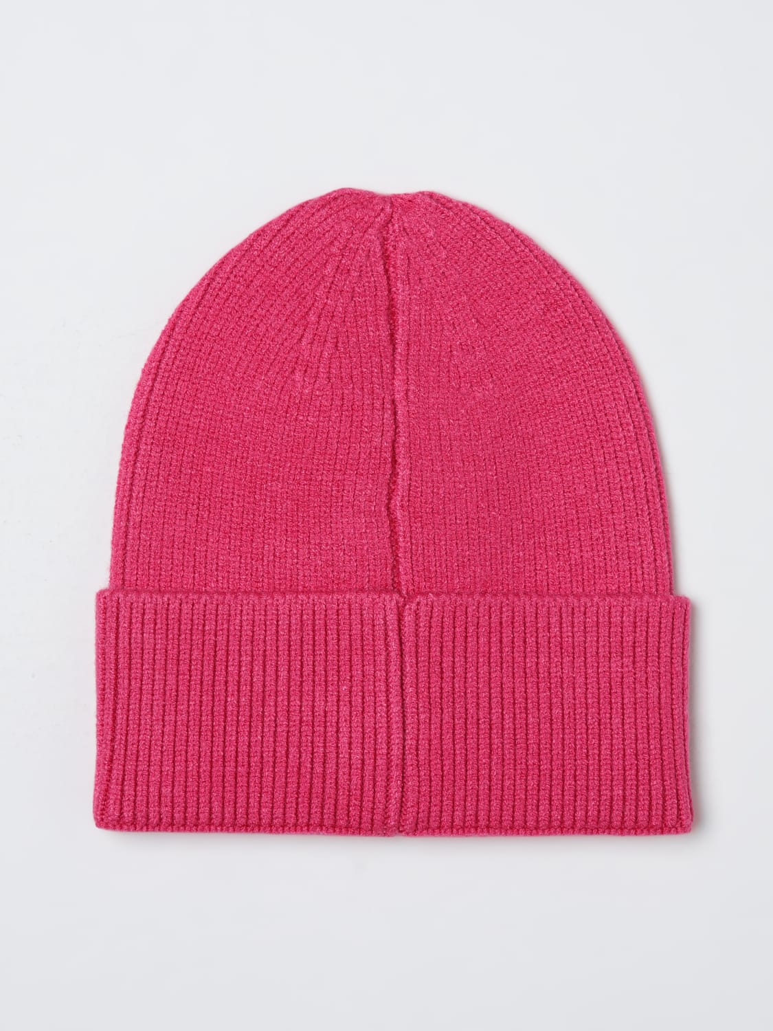 TWINSET CAPPELLO: Cappello Twinset in misto viscosa con logo jacquard , Fuxia - Img 2