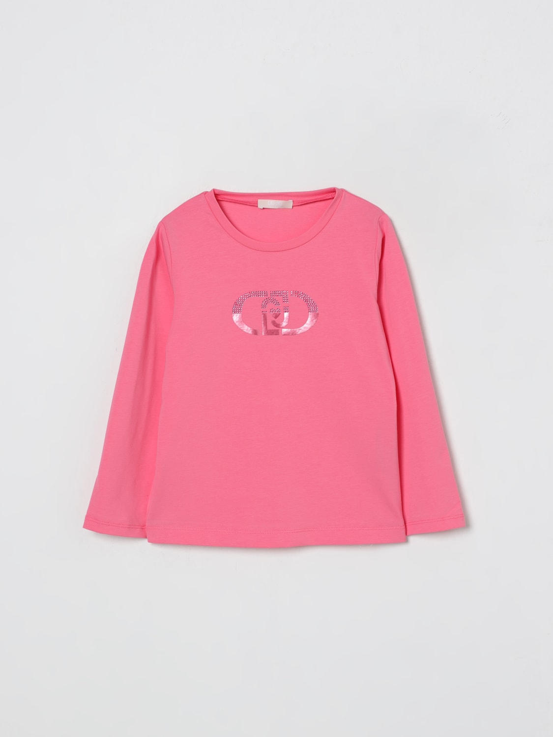 LIU JO T-SHIRT: T-shirt in cotone con logo Liu Jo, Rosa - Img 1