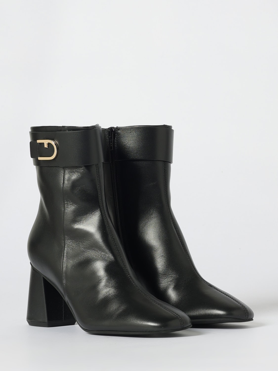 FURLA STIVALI: Stivaletto Furla in pelle , Nero - Img 2