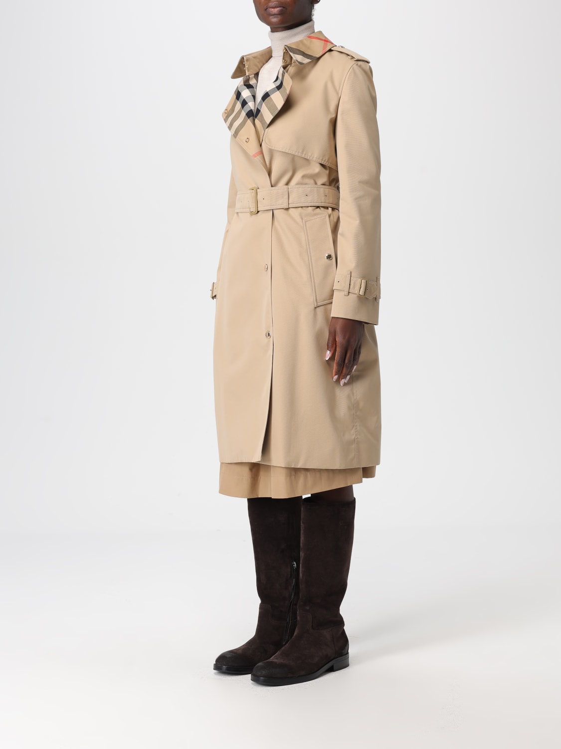 BURBERRY VESTE: Manteau femme Burberry, Marron - Img 4