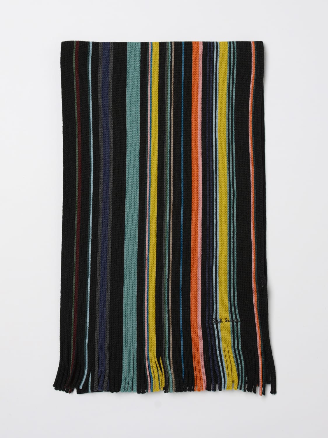 PAUL SMITH SCIARPA: Sciarpa Paul Smith in lana merino a righe multicolor , Fantasia - Img 1