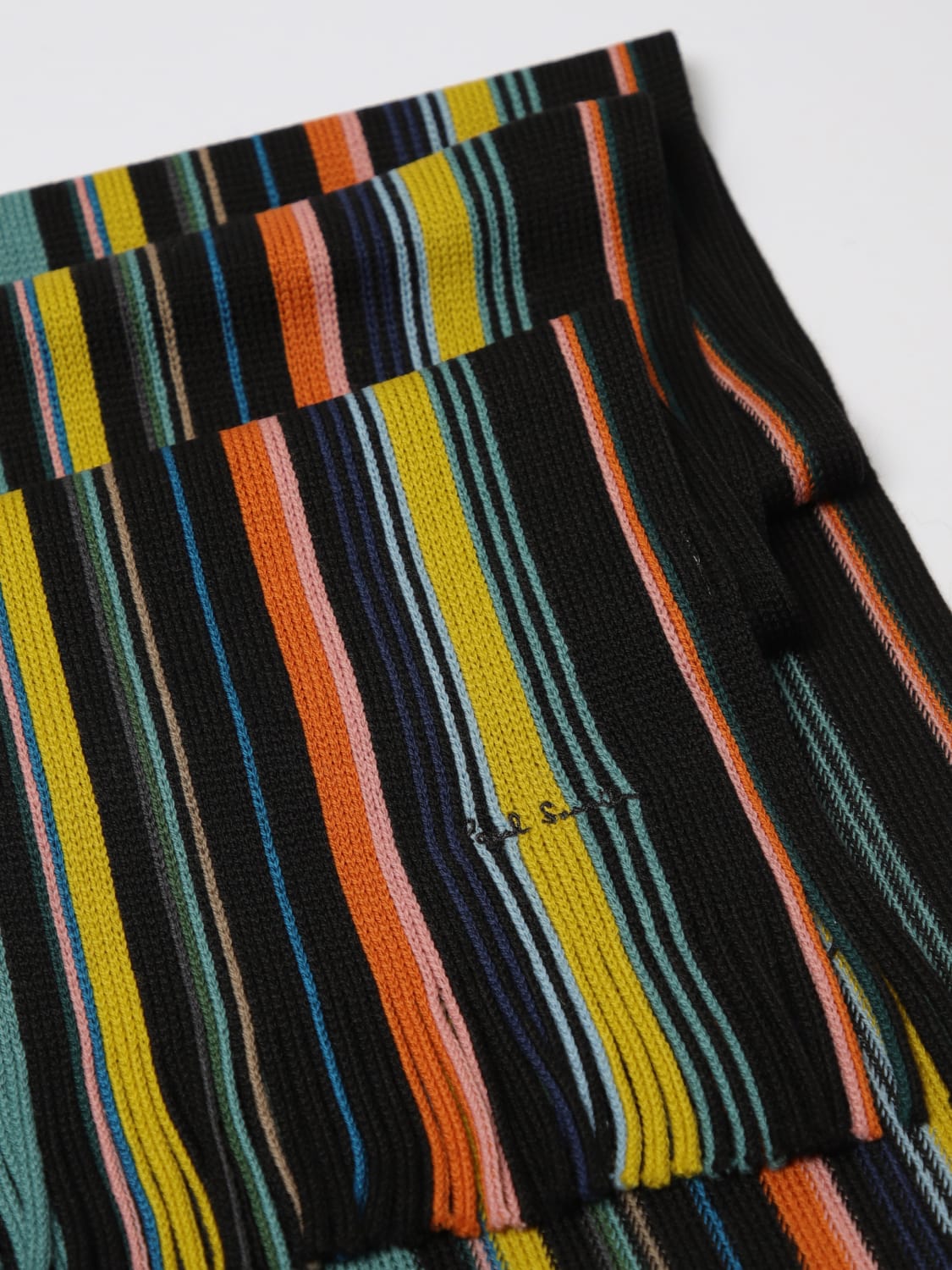 PAUL SMITH SCIARPA: Sciarpa Paul Smith in lana merino a righe multicolor , Fantasia - Img 3