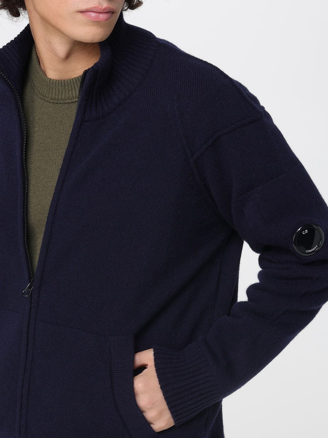 C.P. COMPANY SWEATER: Cardigan men C.P. Company, Blue - Img 4