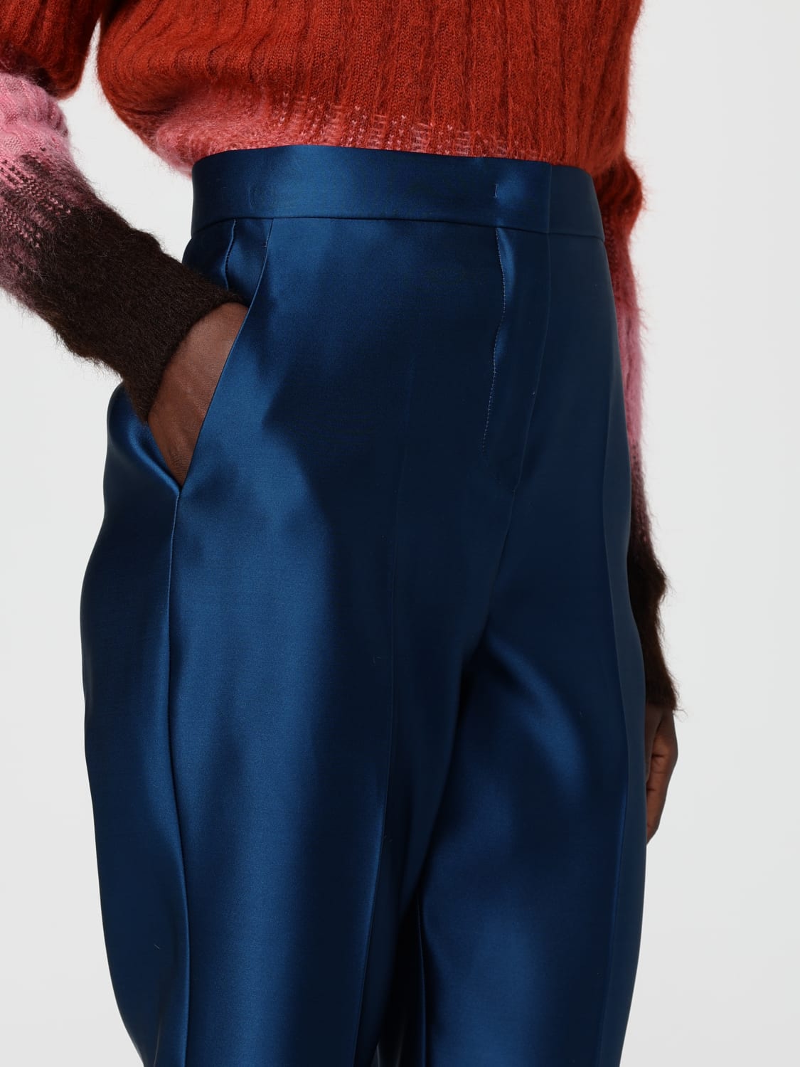 FENDI PANTS: Fendi women's pants, Blue - Img 5