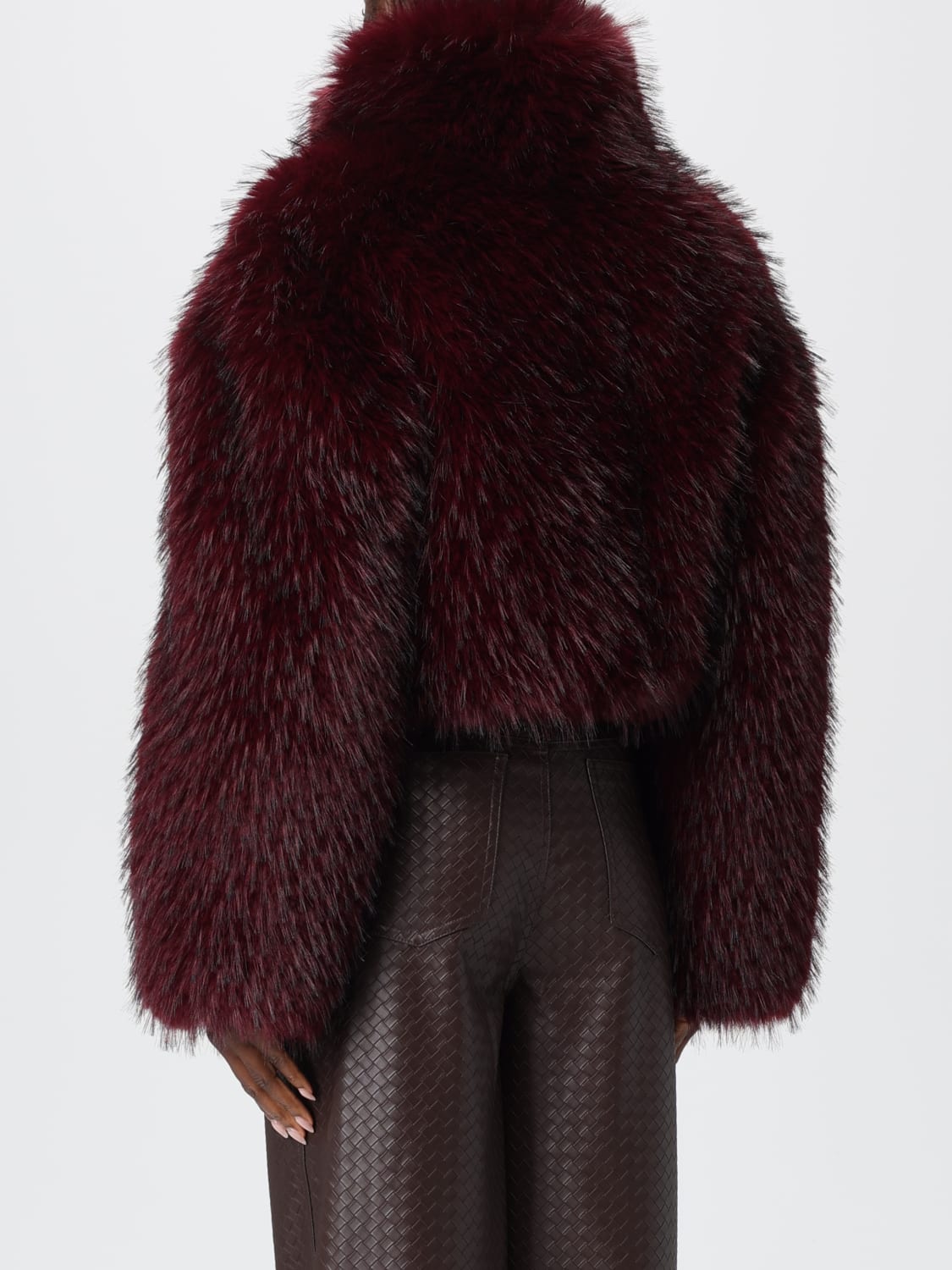 ROTATE PELLICCIA: Pelliccia crop sintetica Rotate, Marrone - Img 2