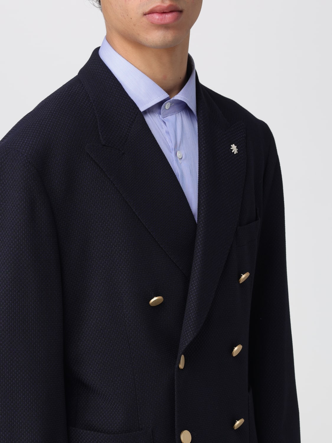 MANUEL RITZ JACKET: Jacket men Manuel Ritz, Blue - Img 4