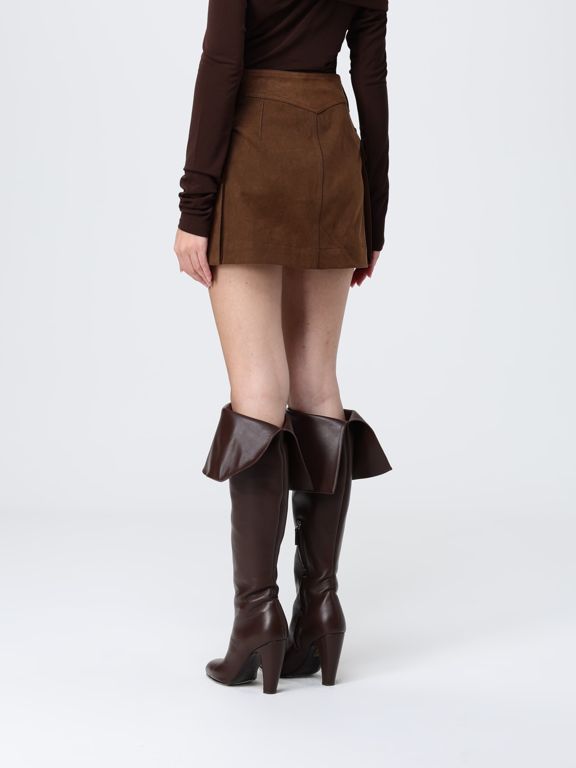 THE ANDAMANE FALDA: Falda mujer Andamane, Marrón - Img 3