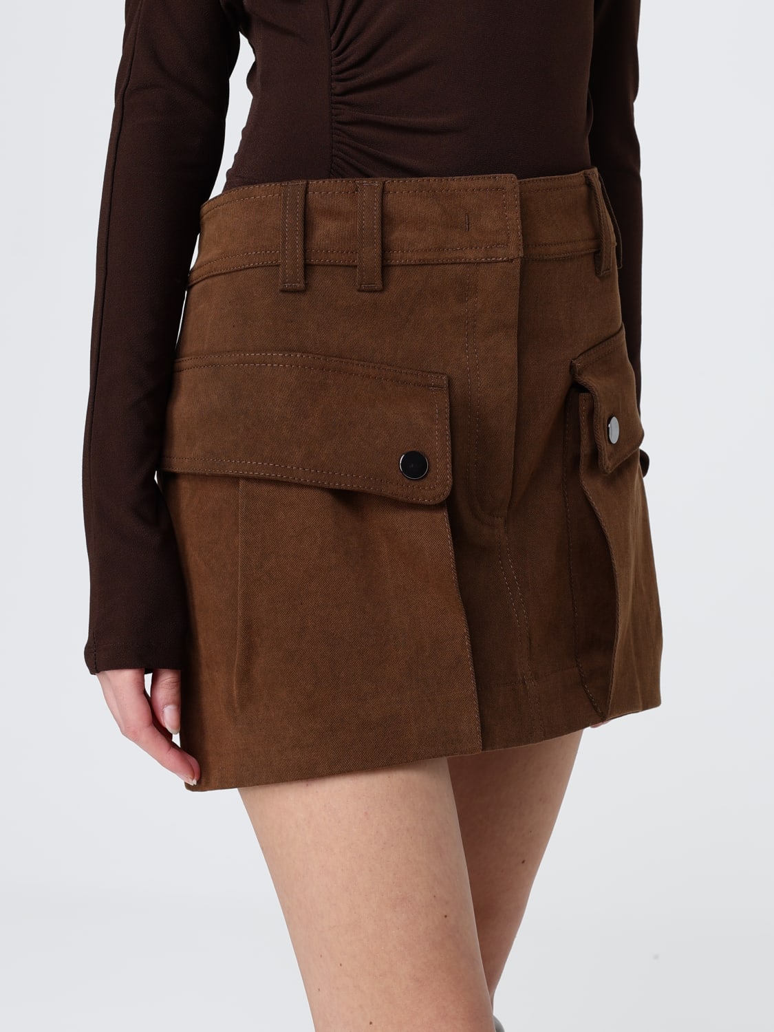 THE ANDAMANE FALDA: Falda mujer Andamane, Marrón - Img 4