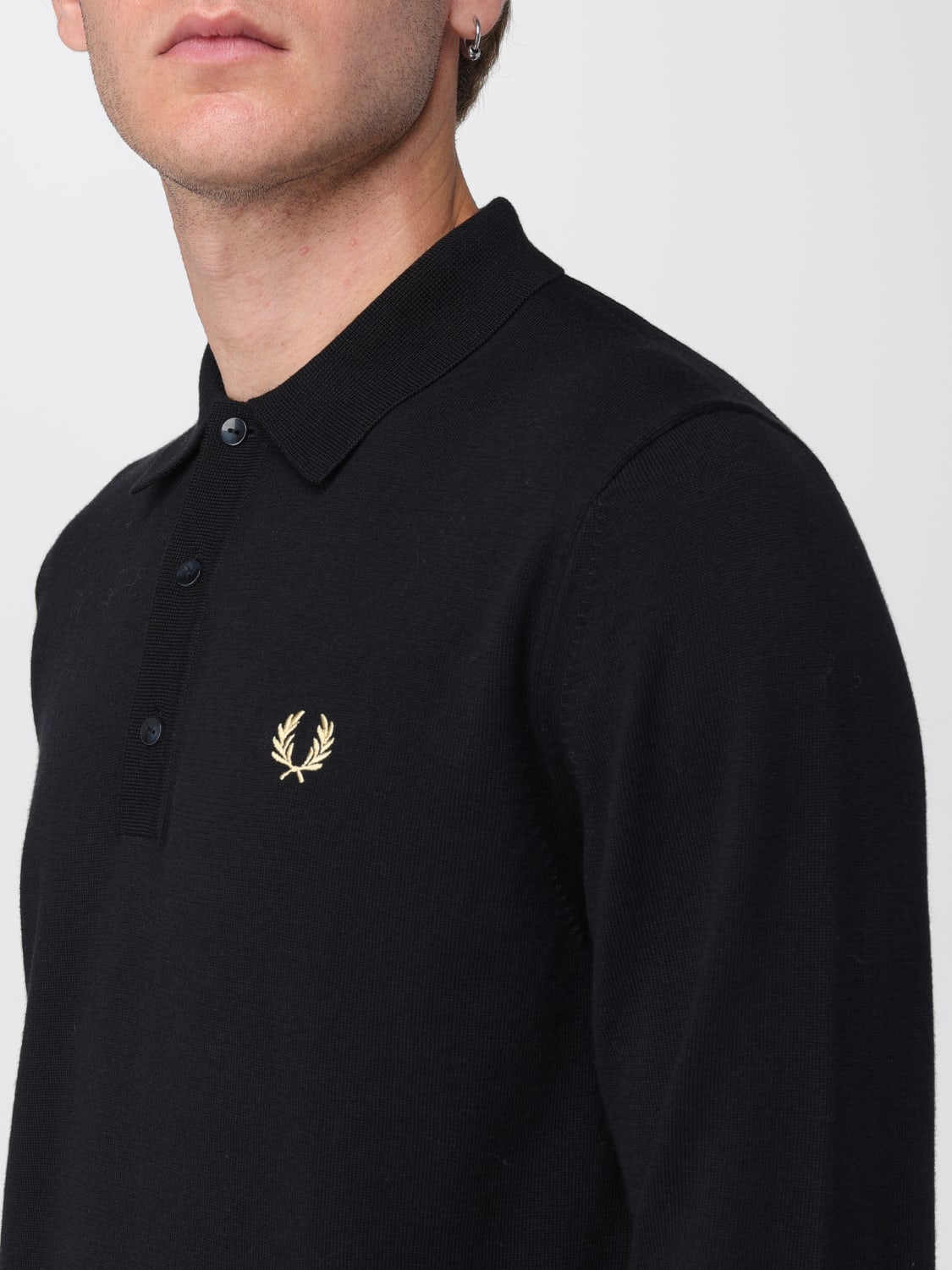 FRED PERRY POLO SHIRT: T-shirt men Fred Perry, Black - Img 3