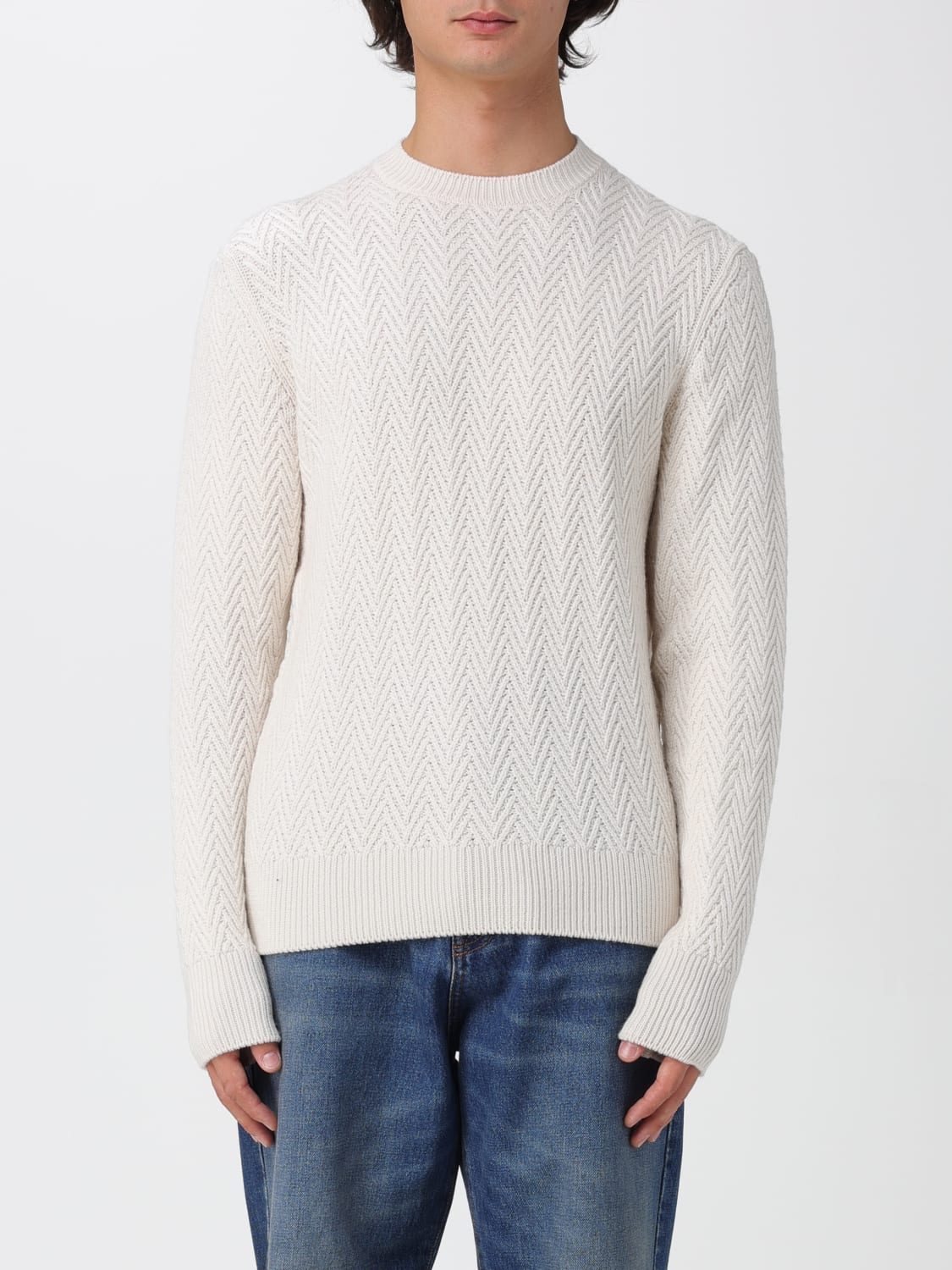BOSS SWEATER: Sweater men Boss, White - Img 1