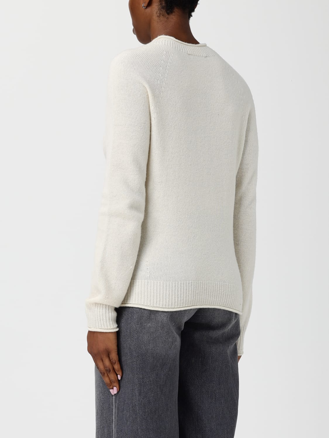 LACOSTE SWEATER: Sweater woman Lacoste, Beige - Img 2